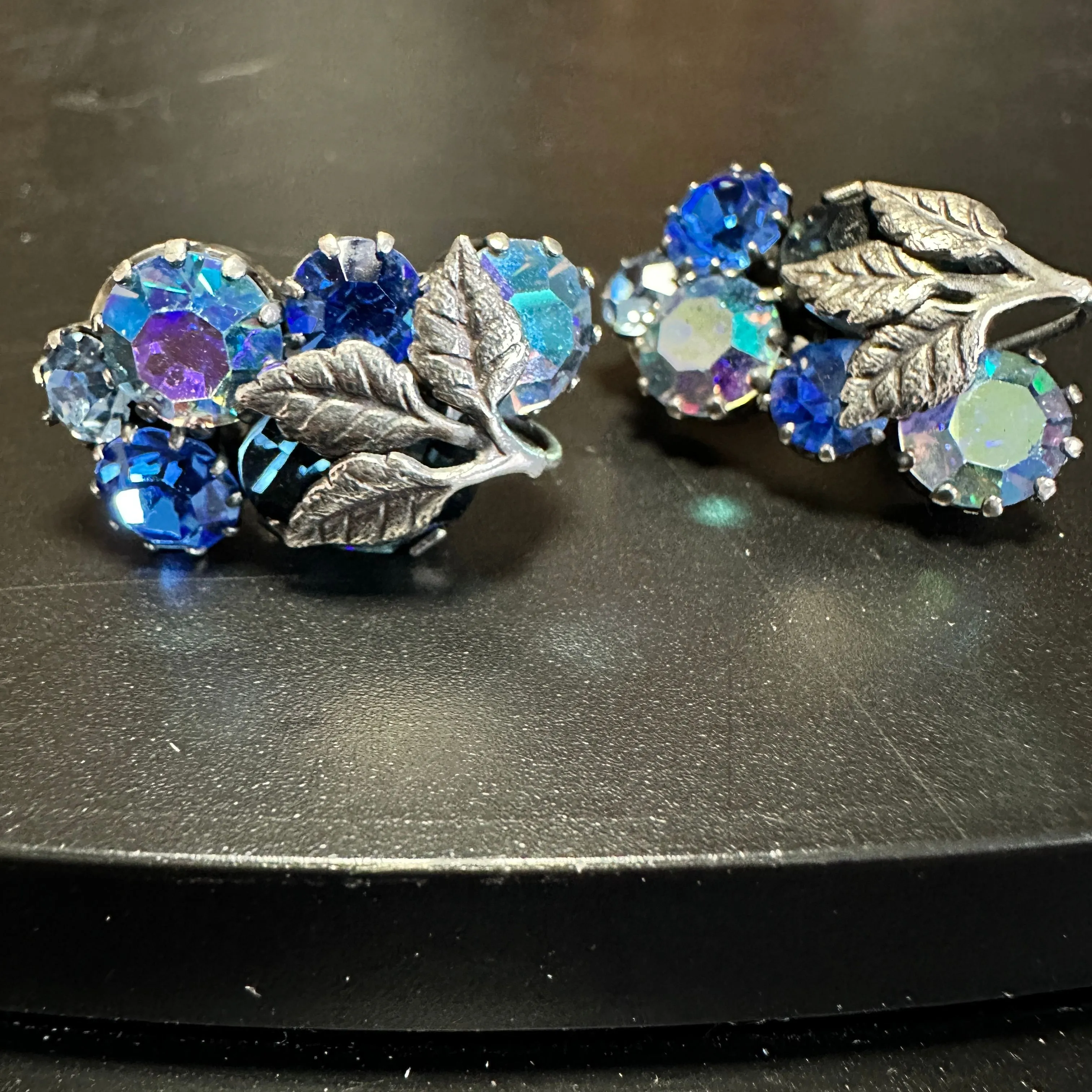 Product image for Austria Blue Clip Earrings