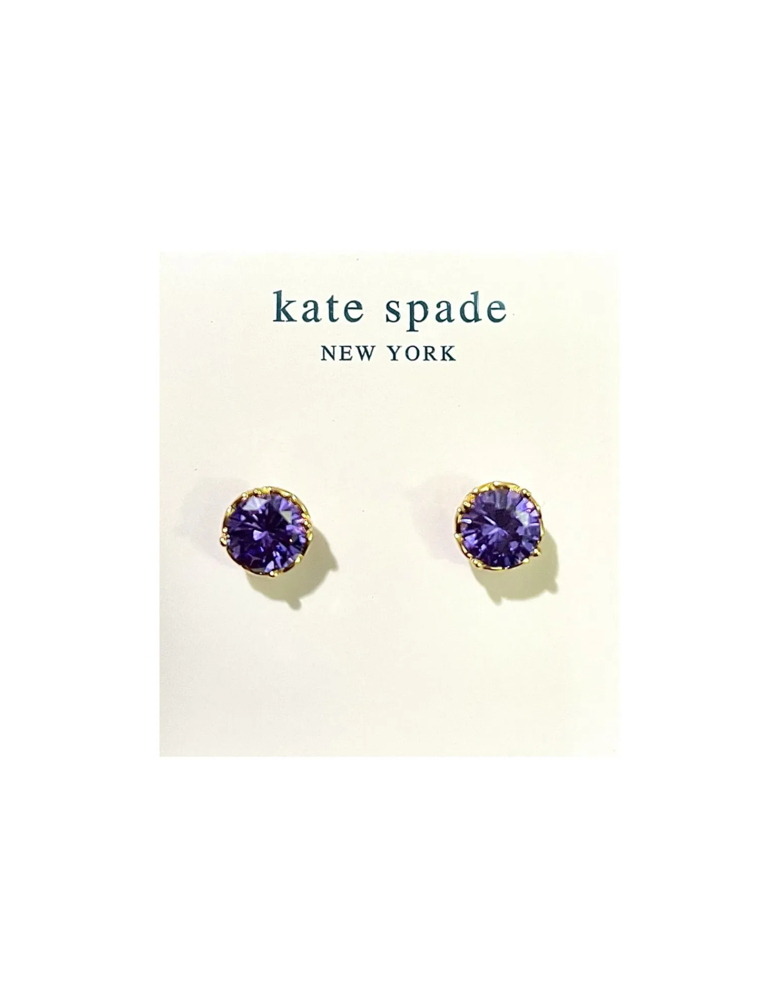 Product image for Kate Spade NY purple and gold toned posts stud earrings