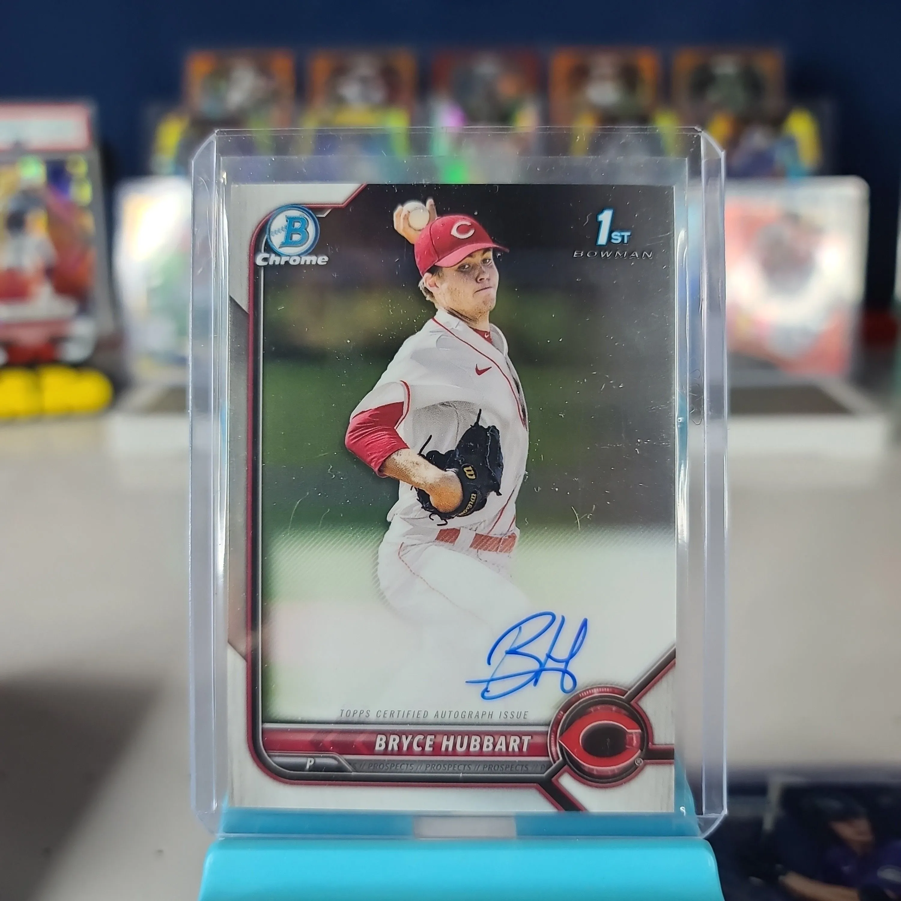 Product image for 2022 BOWMAN DRAFT CHROME 1ST AUTO BRYCE HUBBART CINCINNATI REDS