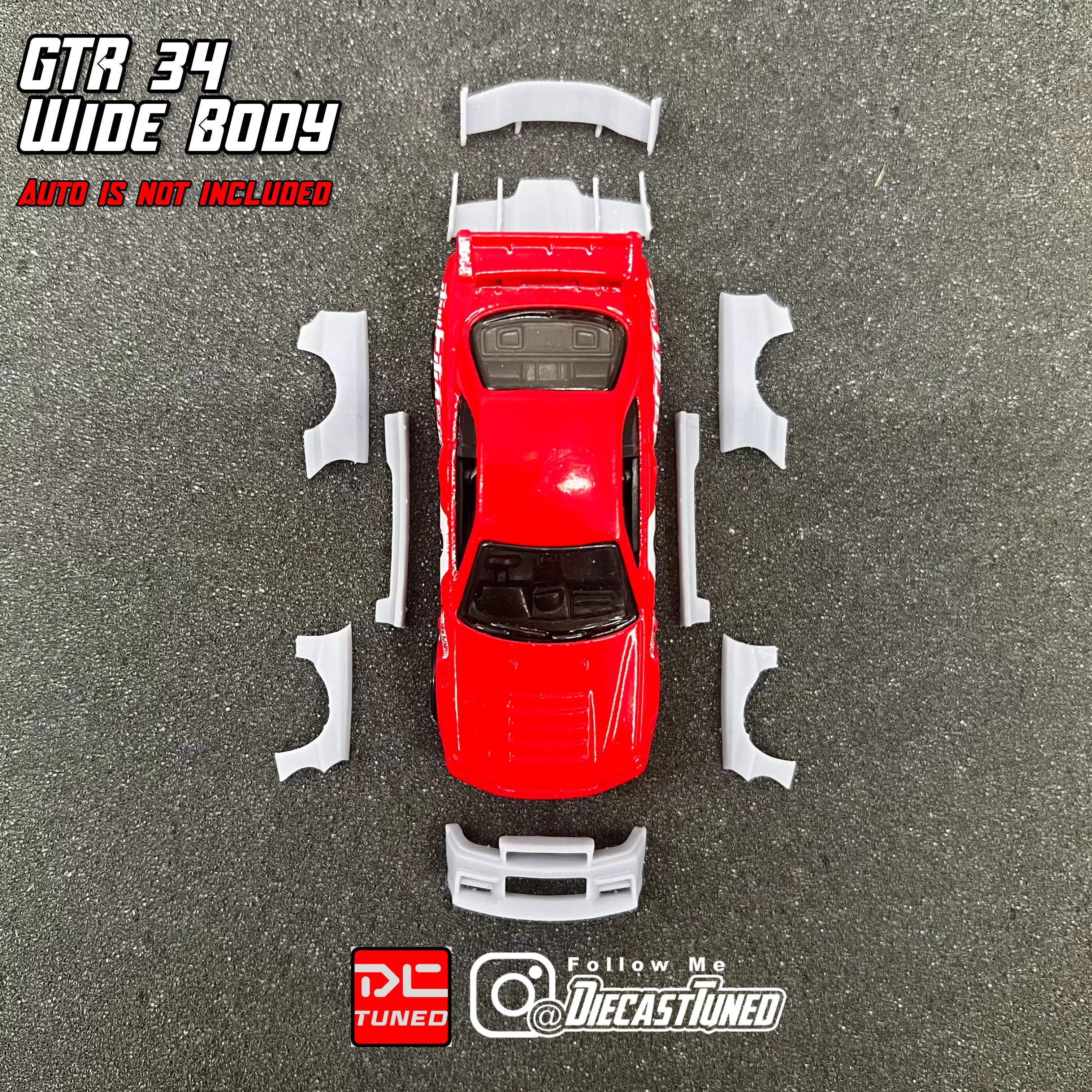 Product image for All Wide Body Kit Resin for Skyline R34 Hot Wheels