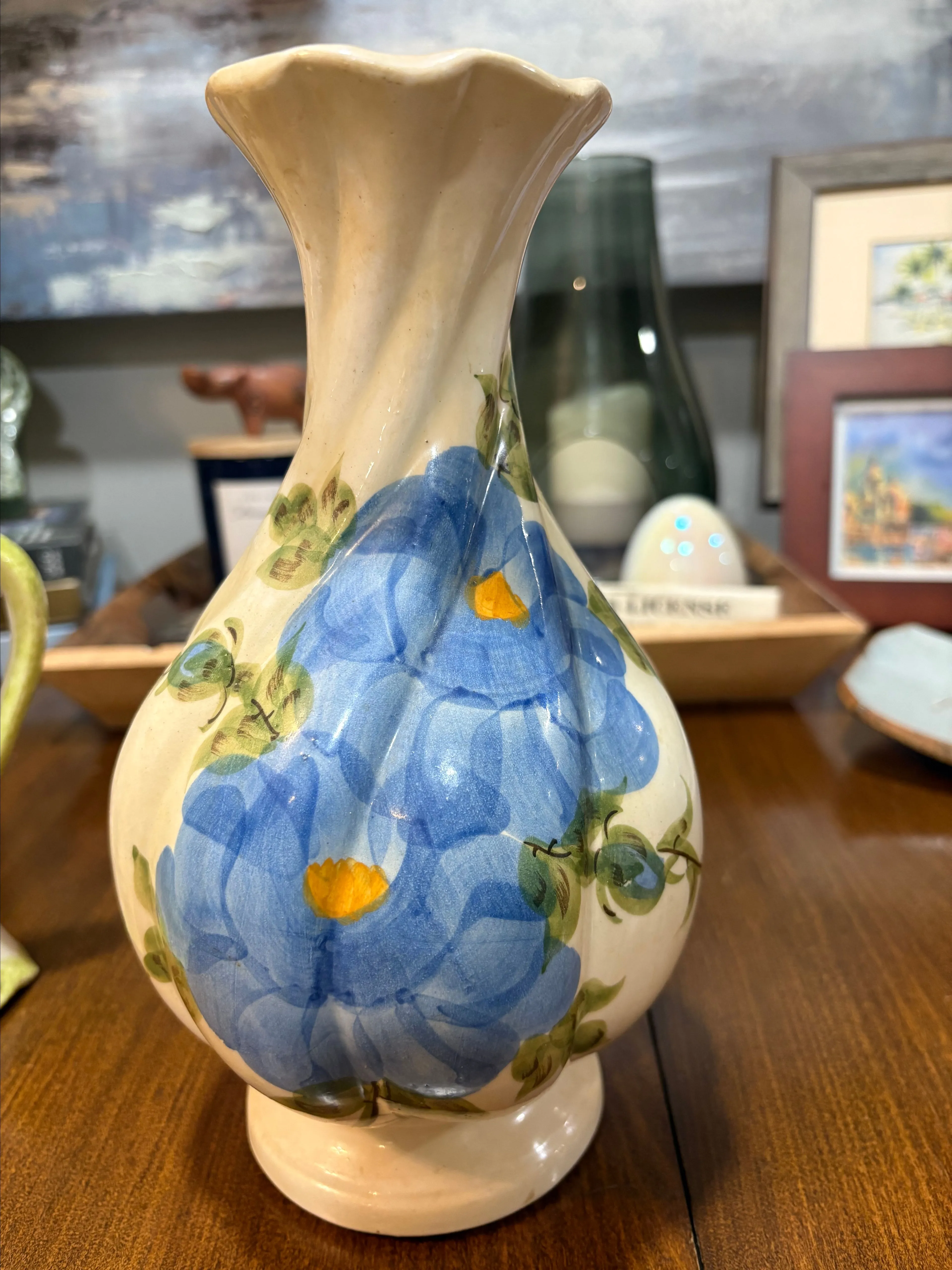 Product image for Cash Family Blue Flower Vase