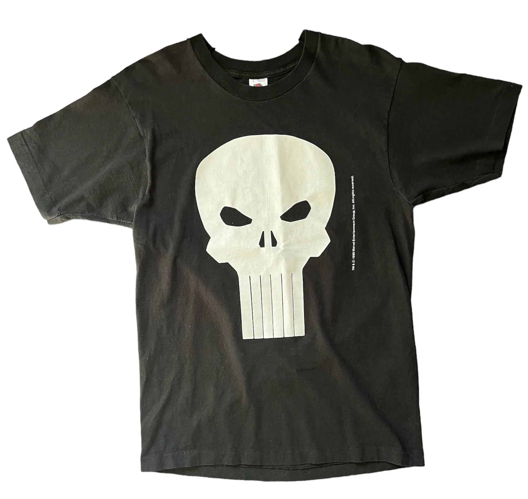 Product image for Vintage 1988 Punisher Single-Stitch Tee Shirt Mens Large Marvel License 80s Rare