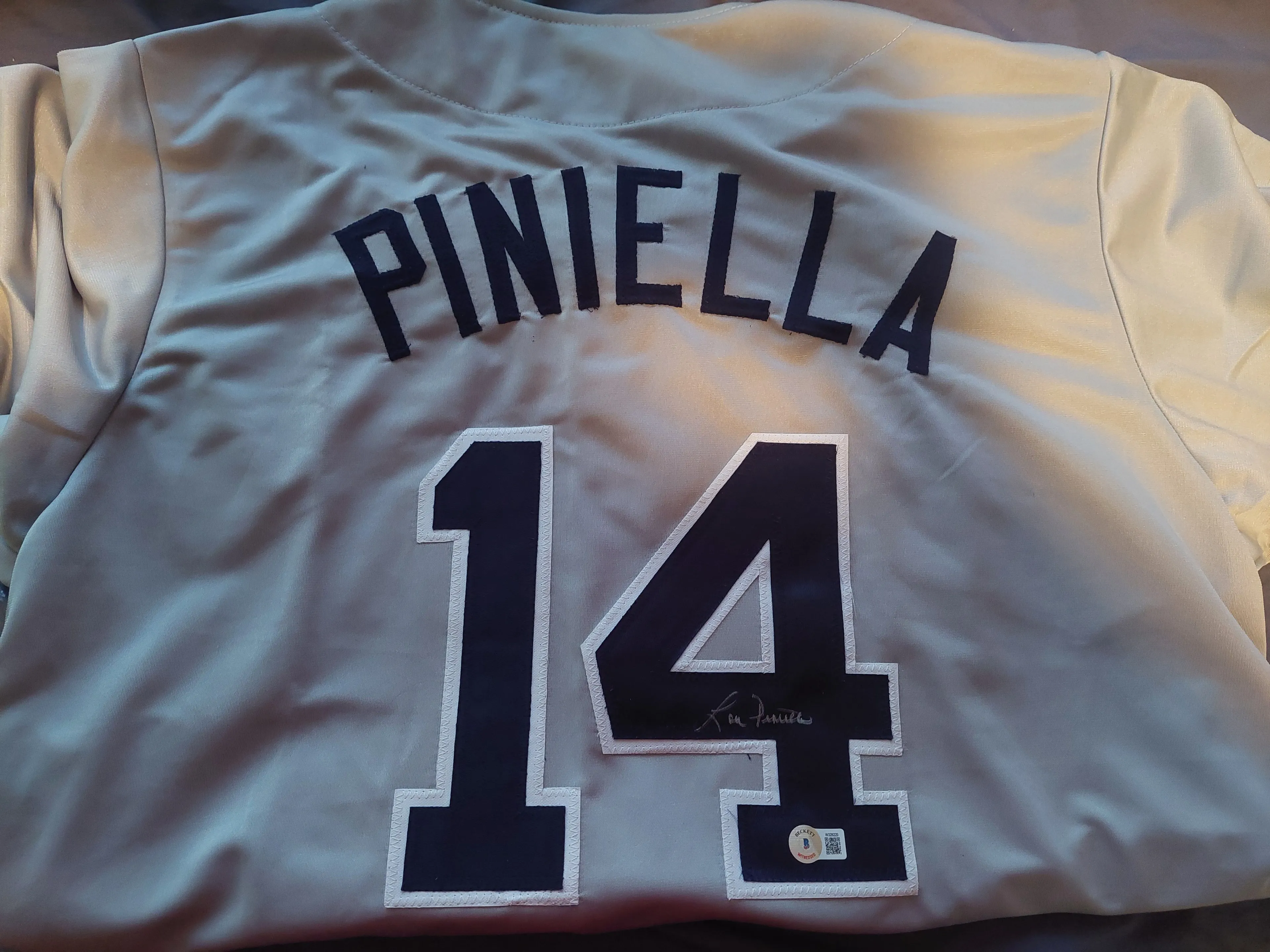 Product image for Lou Piniella Autographed Jersey Beckett 