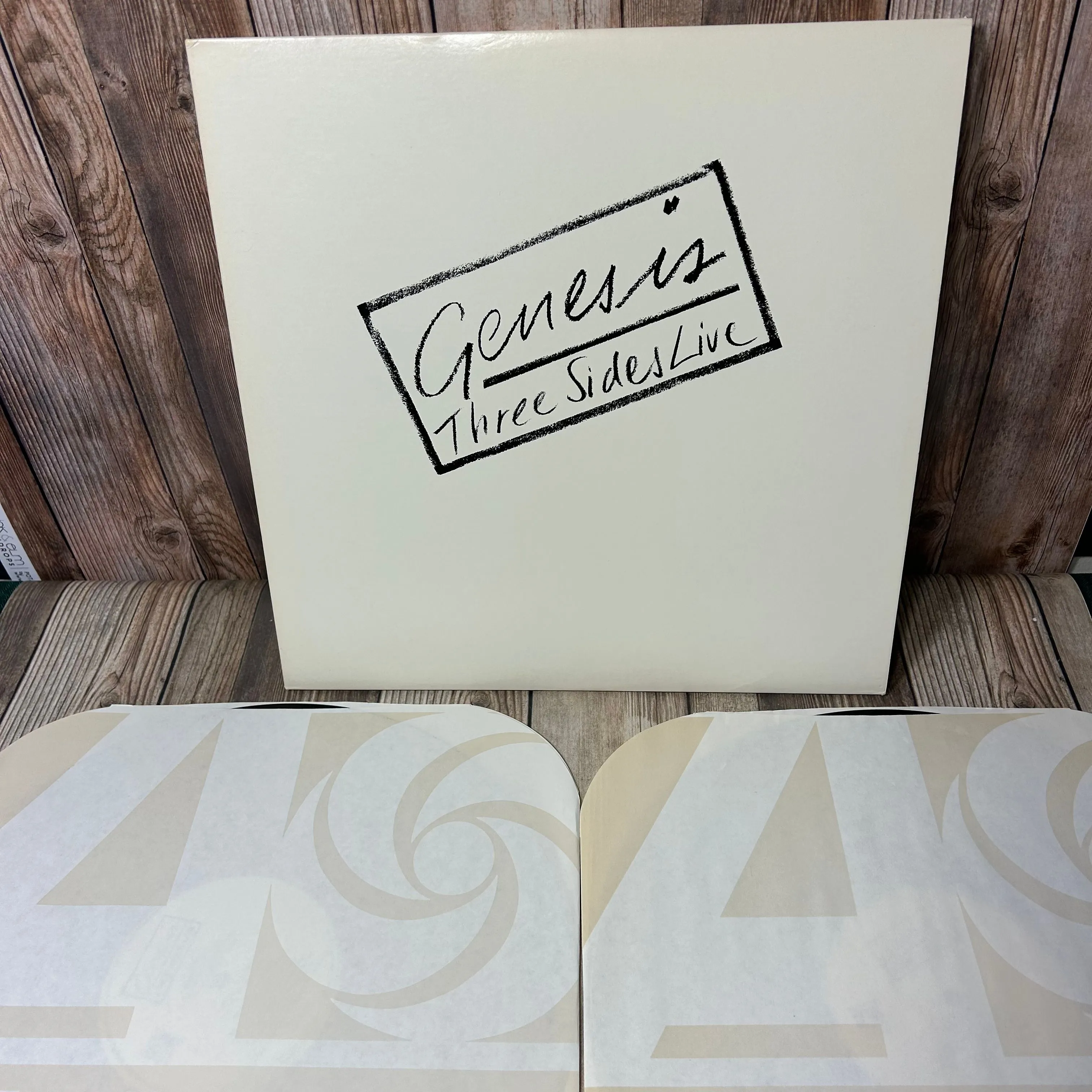 Product image for Three Sides Live GENESIS DOUBLE VINYL LP ALBUM 1982 ATLANTIC RECORDS