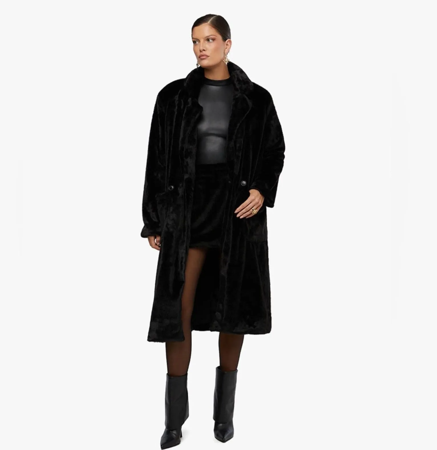 Product image for 43. Revolve WeWoreWhat Faux Fur Blazer Jacket L