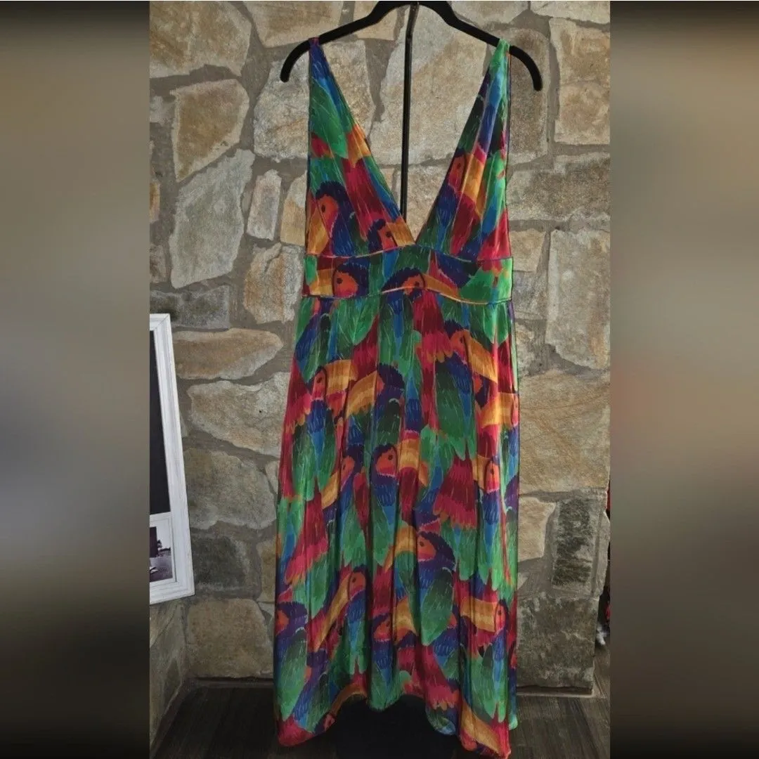 Product image for FARM RIO💕 Painted Toucans Midi Dress