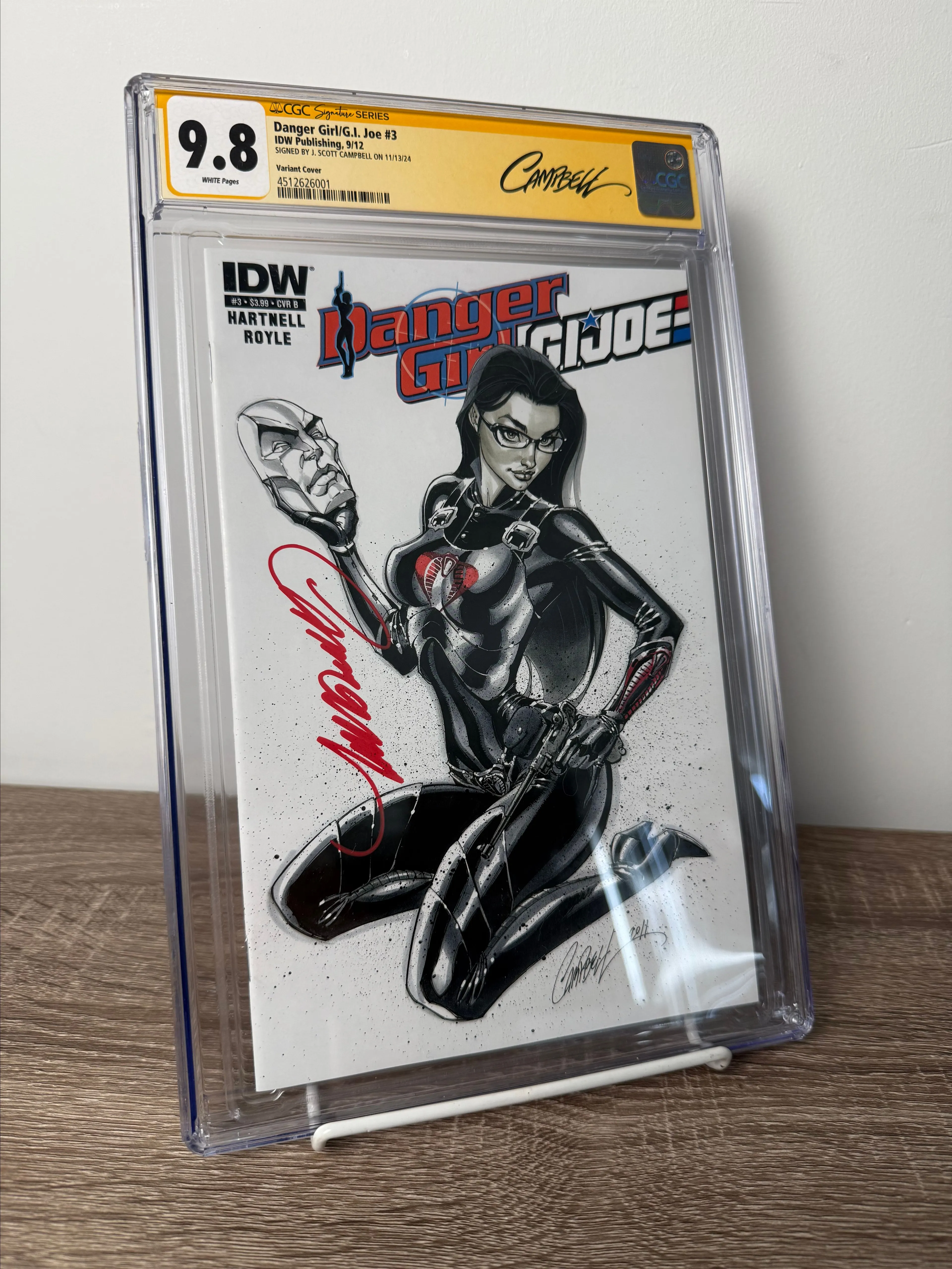 Product image for Danger Girl / G.I. Joe #3 J Scott Campbell Variant CGC 9.8 Signature Series