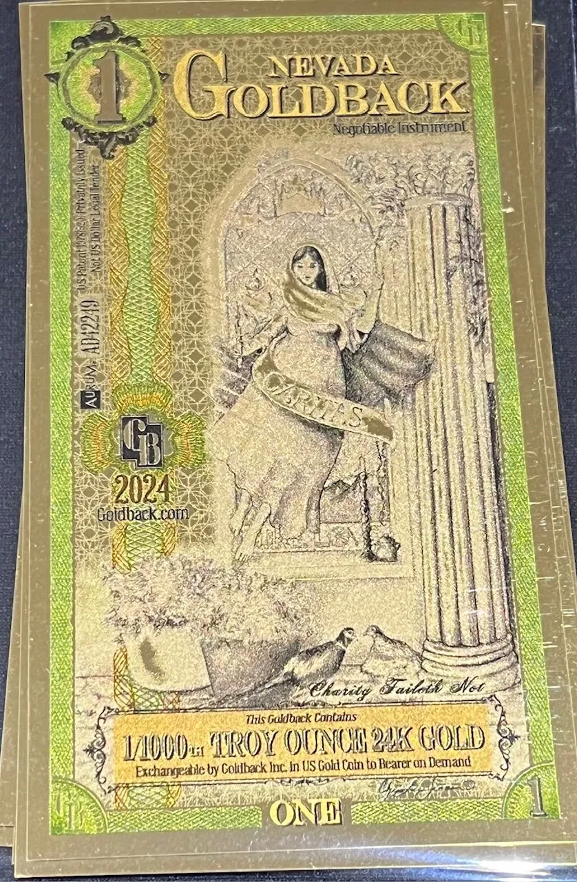 Product image for _2024 Nevada 1 Goldback (Normal)