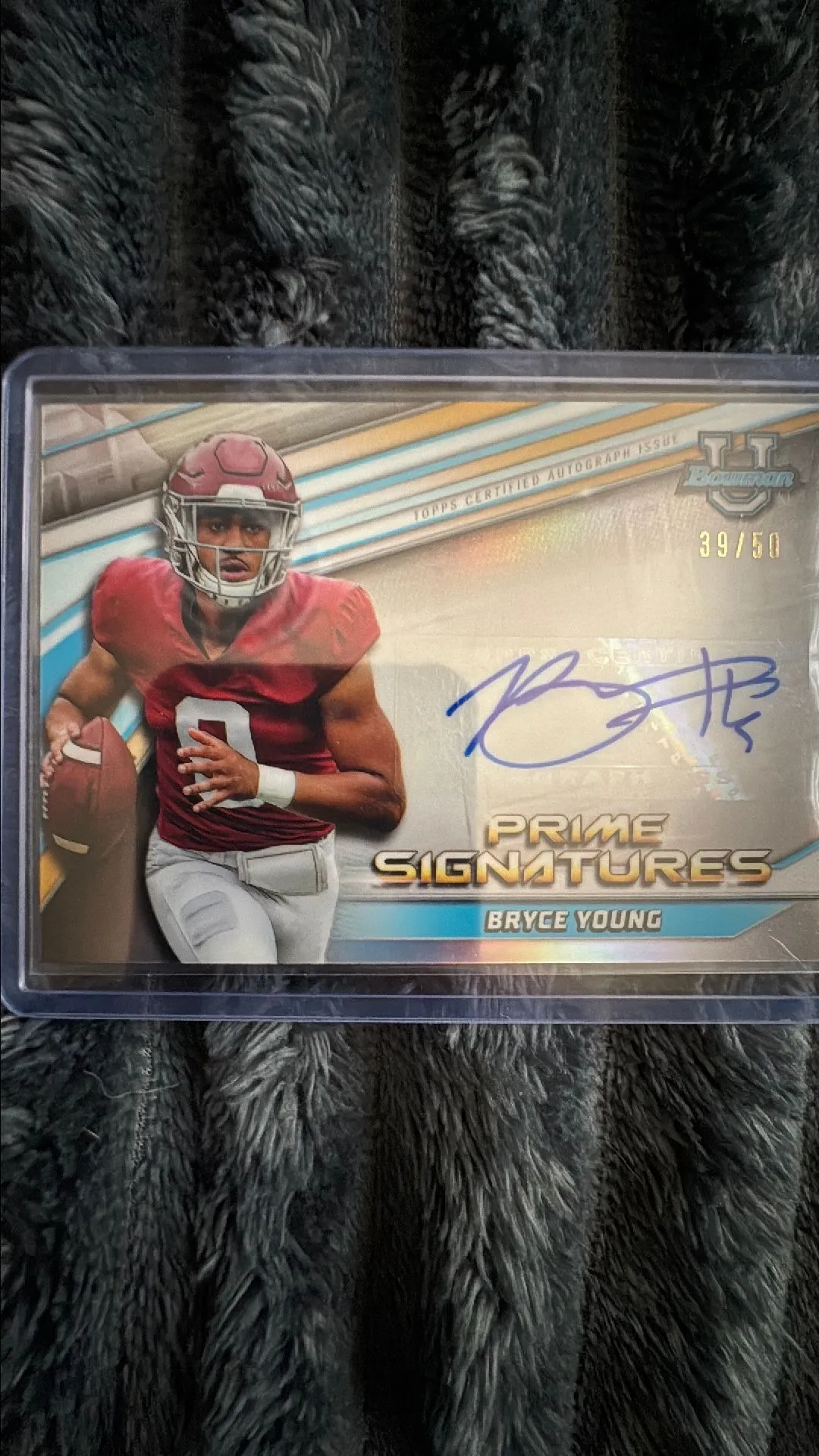 Product image for 2022 Bowman U Chrome Bryce Young Gold Auto RC 39/50