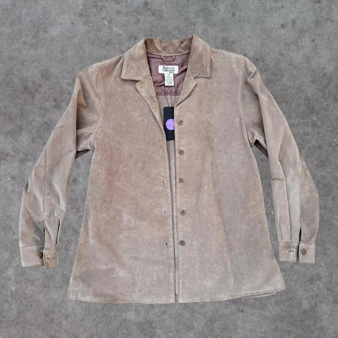 Product image for 90s Tan Suede Jacket