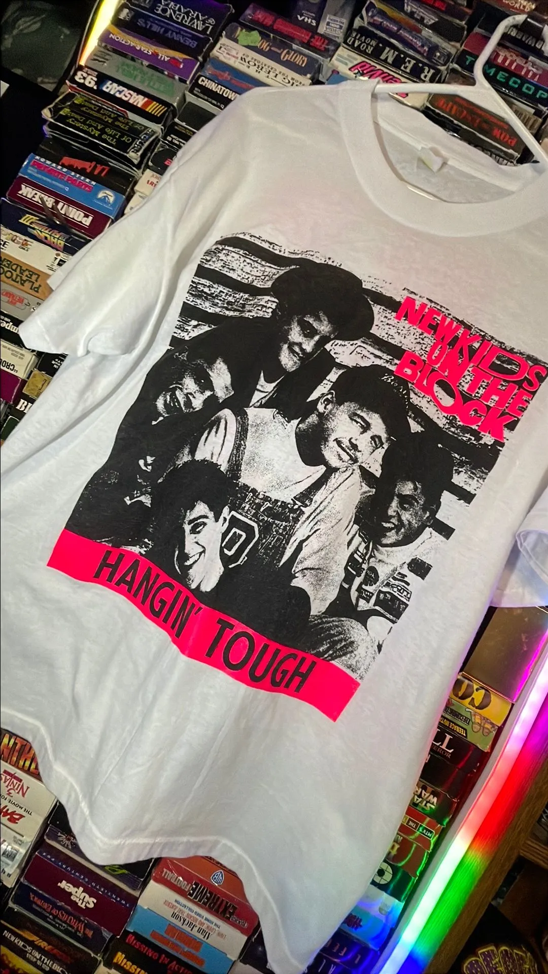 Product image for new kids on the blocm hangin tough 80s large