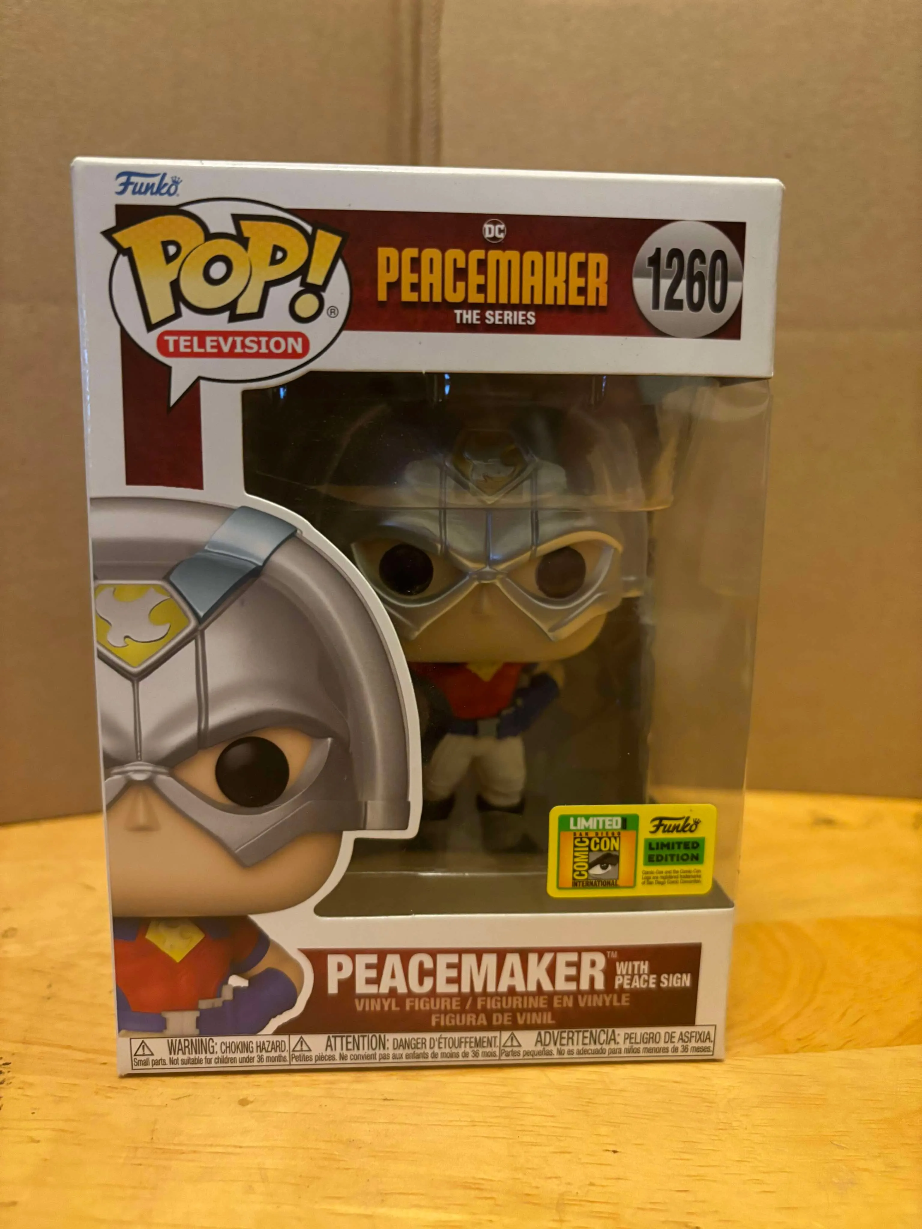 Product image for Funko DC Universe - Peacemaker with Peace Sign - SDCC