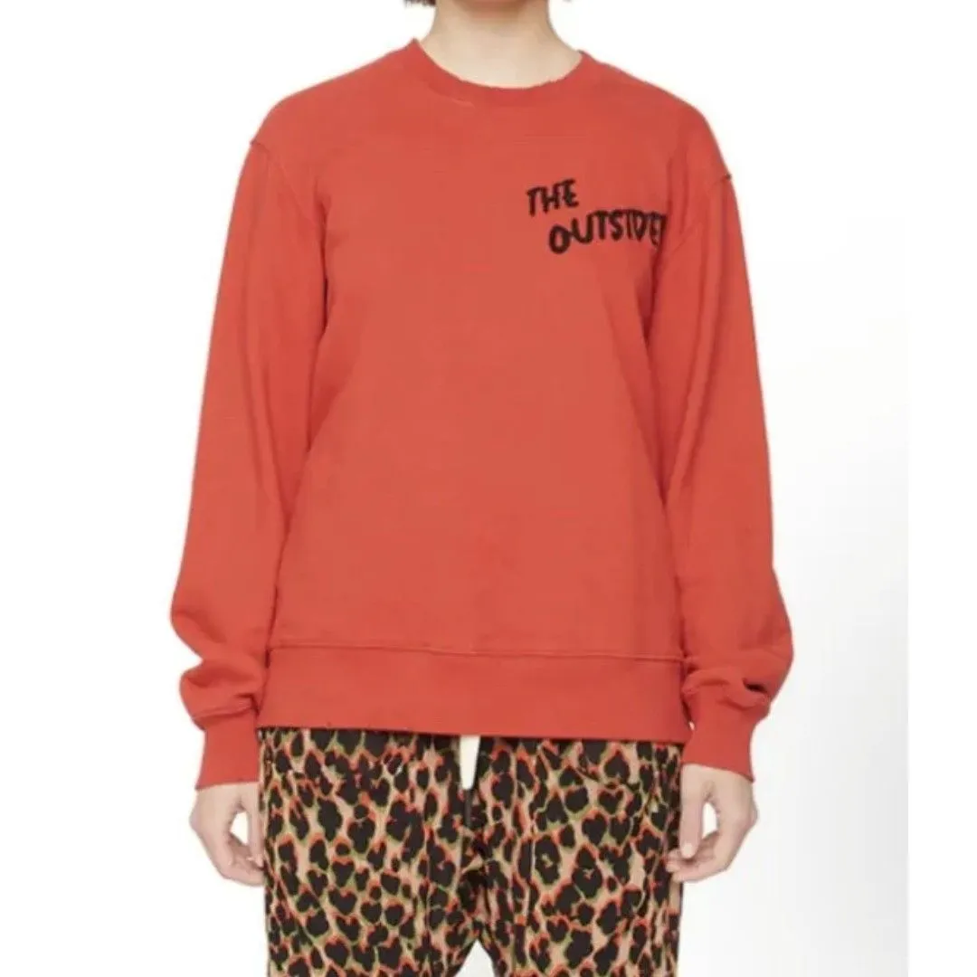 Product image for NWT/ Sandrine Rose The Outsider Sweatshirt/ Blood/ S
