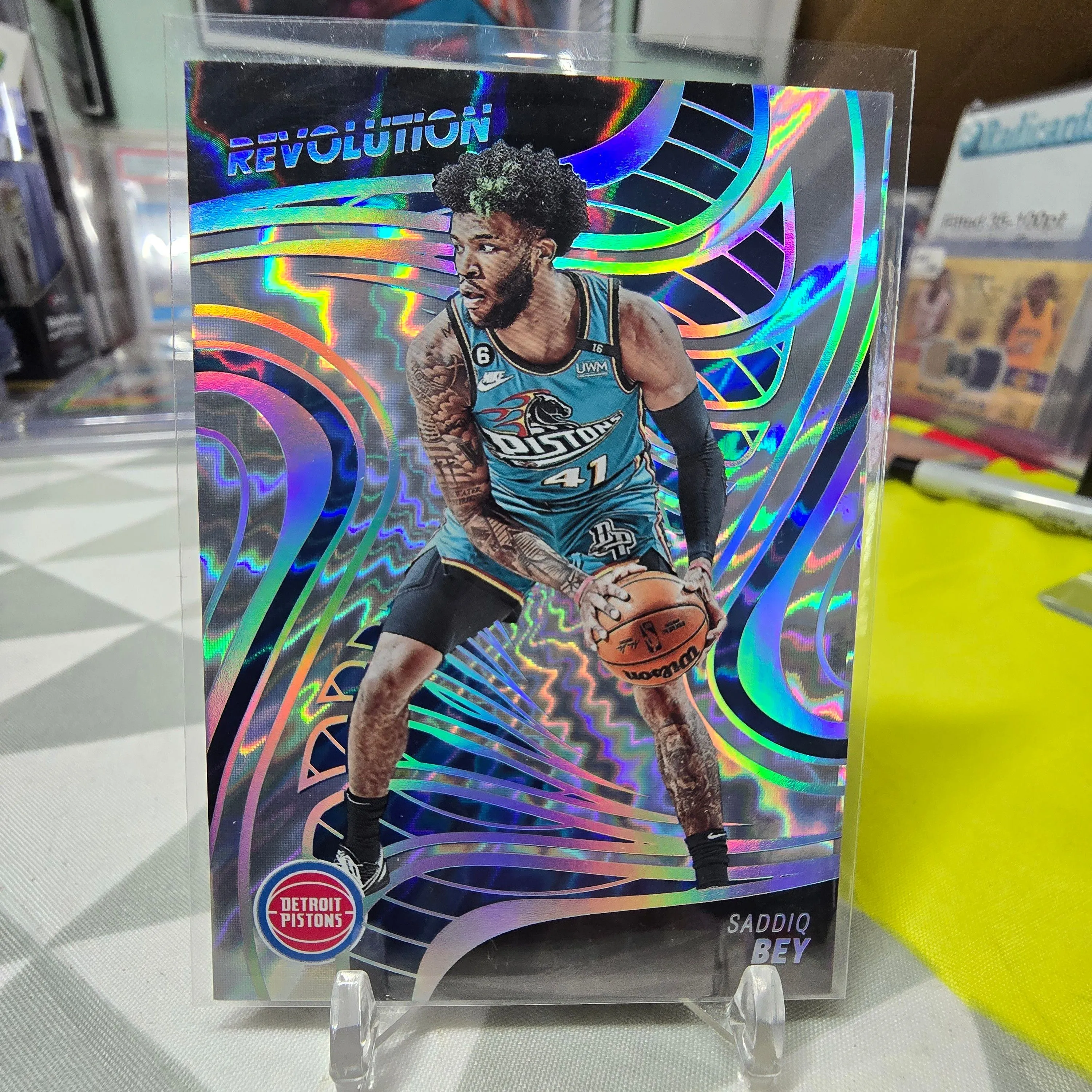 Product image for 2022-23 Panini Revolution Saddiq Bey /75 Asia Pistons #7 Wizards