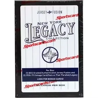 Product image for 2025 Jersey Fusion New York Legacy Collection Baseball MLB Hobby Box - 1 Box