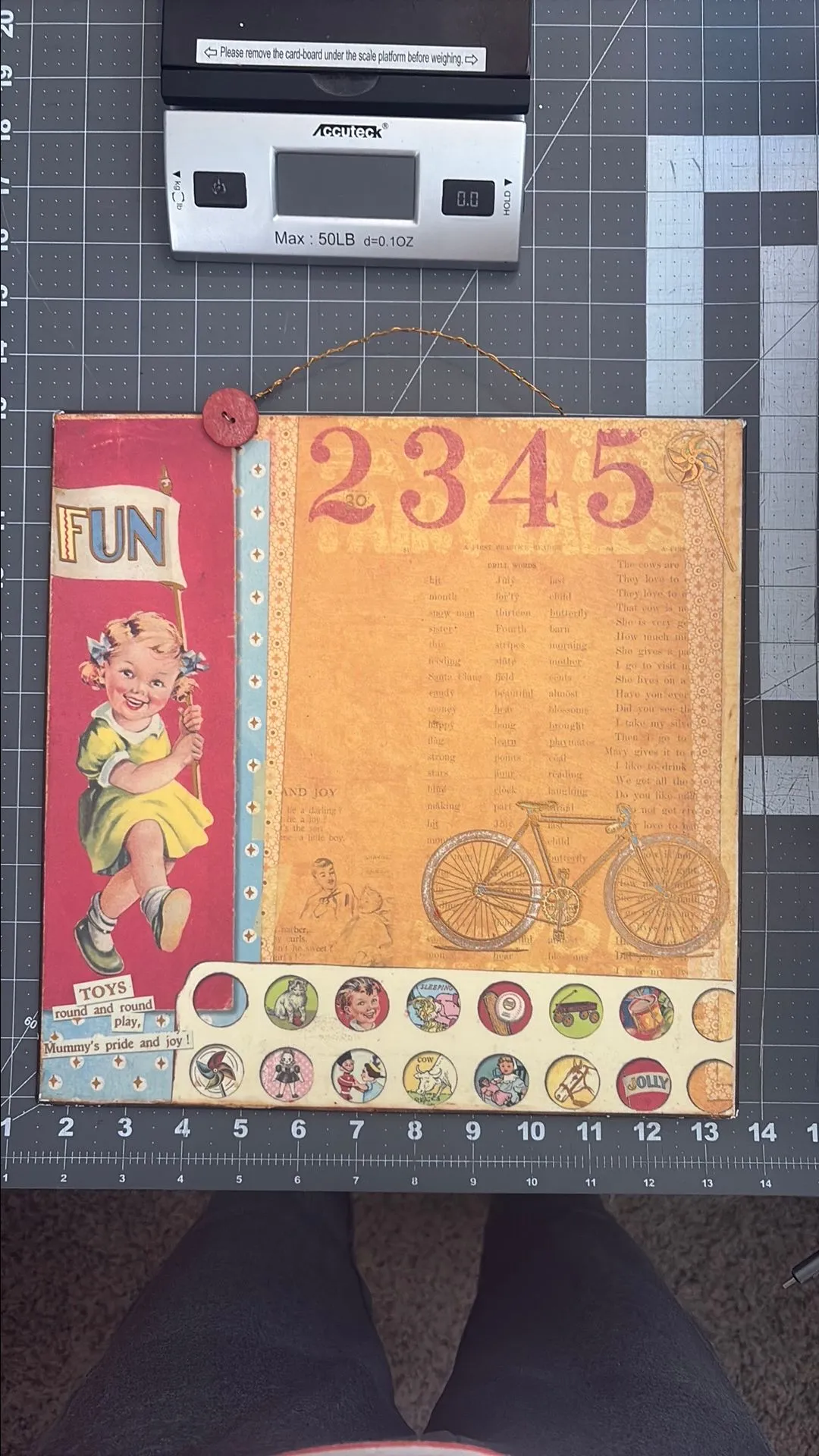 Product image for 0B0m Metal Sign Vintage look with retro design and wire hanger, 12x12