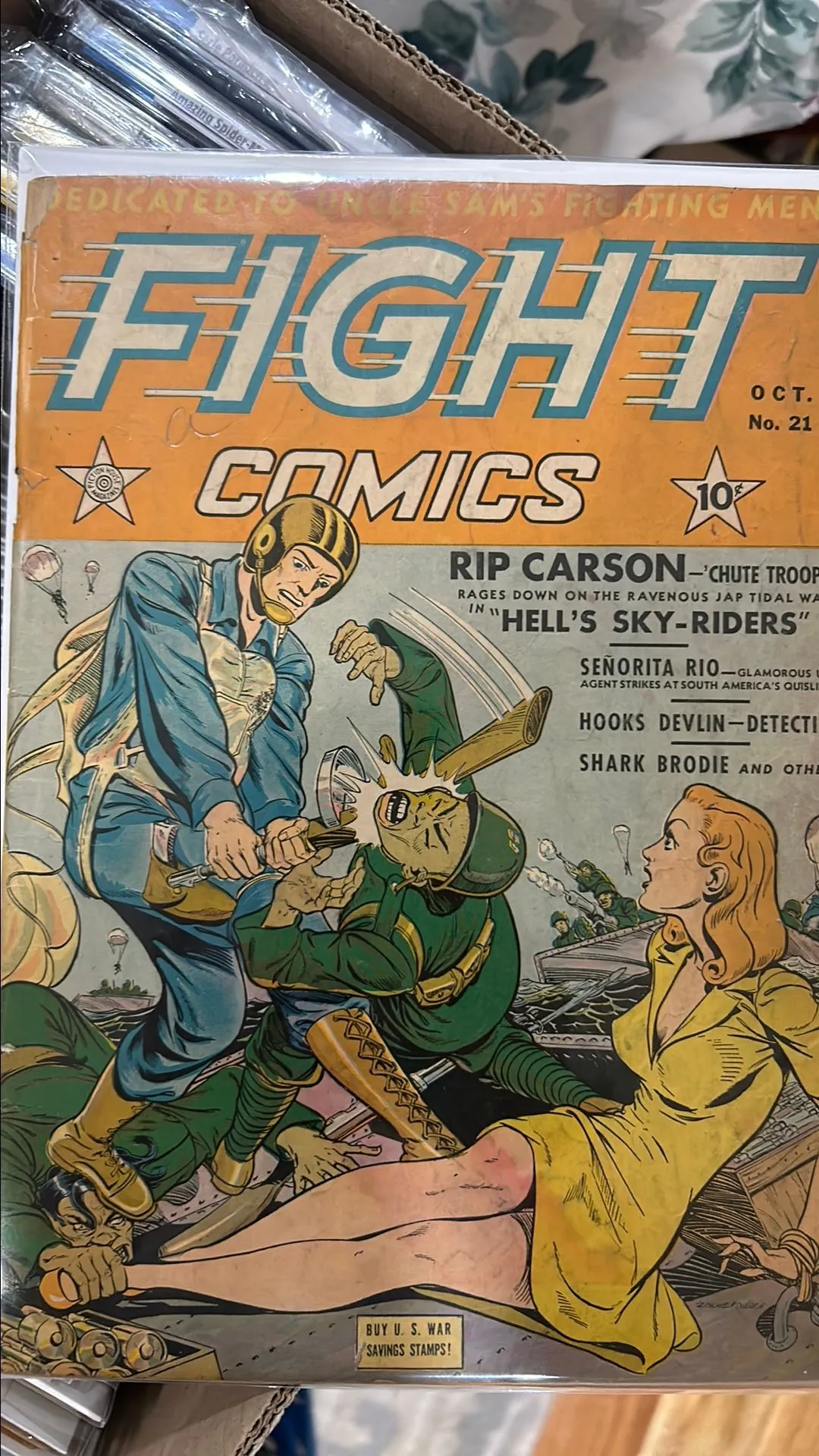 Product image for Fight Comics #21 NICK CARDY 1942- Bondage War Cover!