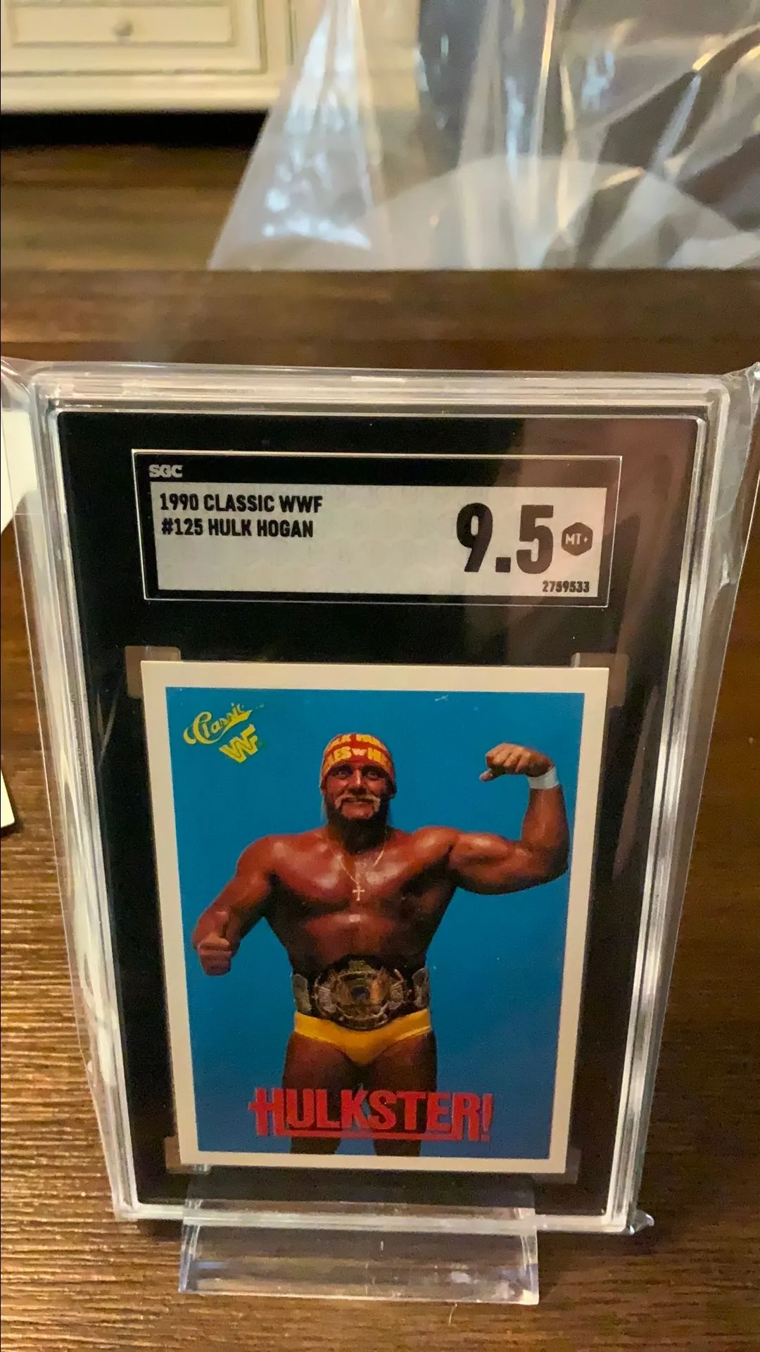 Product image for 1990 Classic Wwf Hulk Hogan SGC  9.5