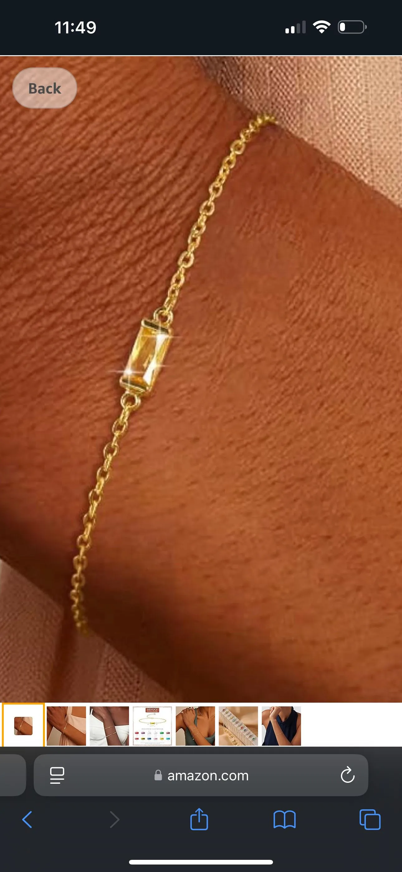 Product image for Dainty Birthstone Bracelet- Citrine