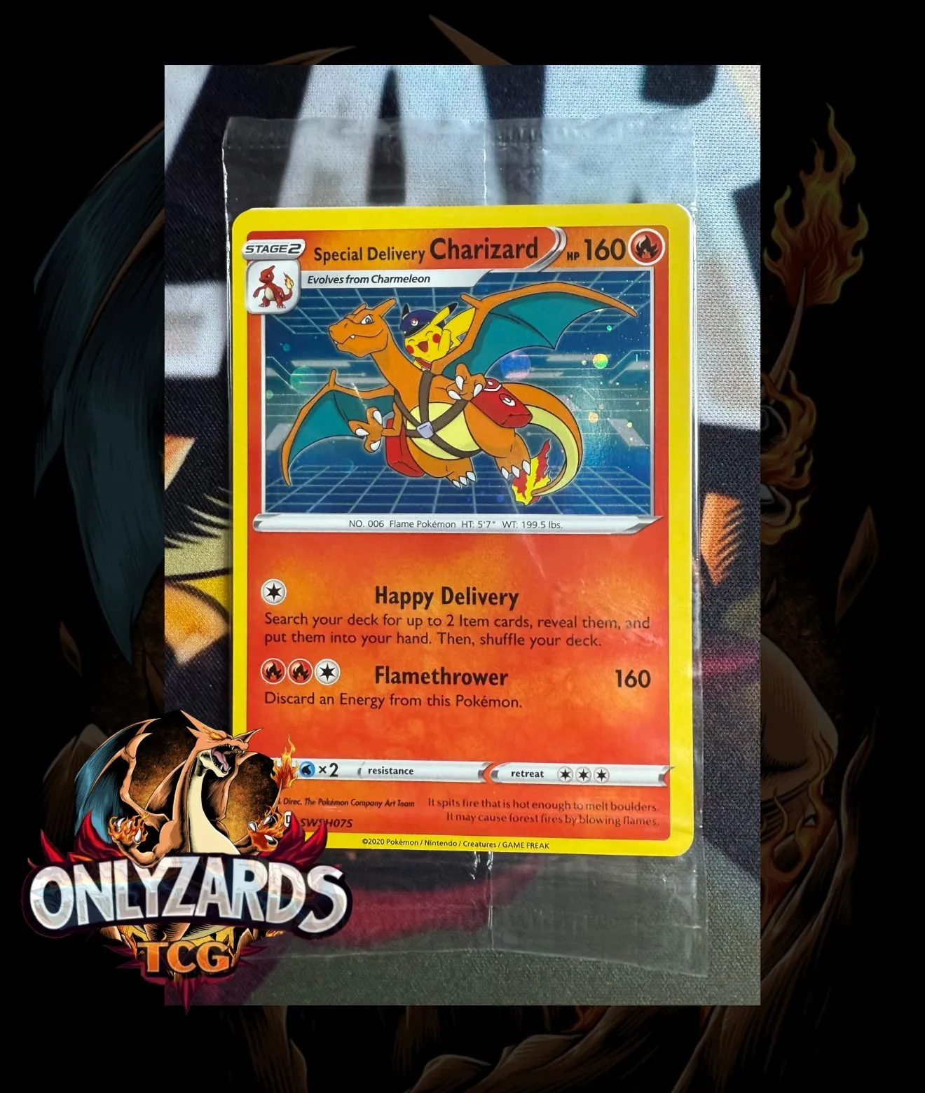 Special Delivery Charizard SWSH075 Exclusive Promo Pokemon Card Sealed!   Whatnot: Shop, Sell, Connect