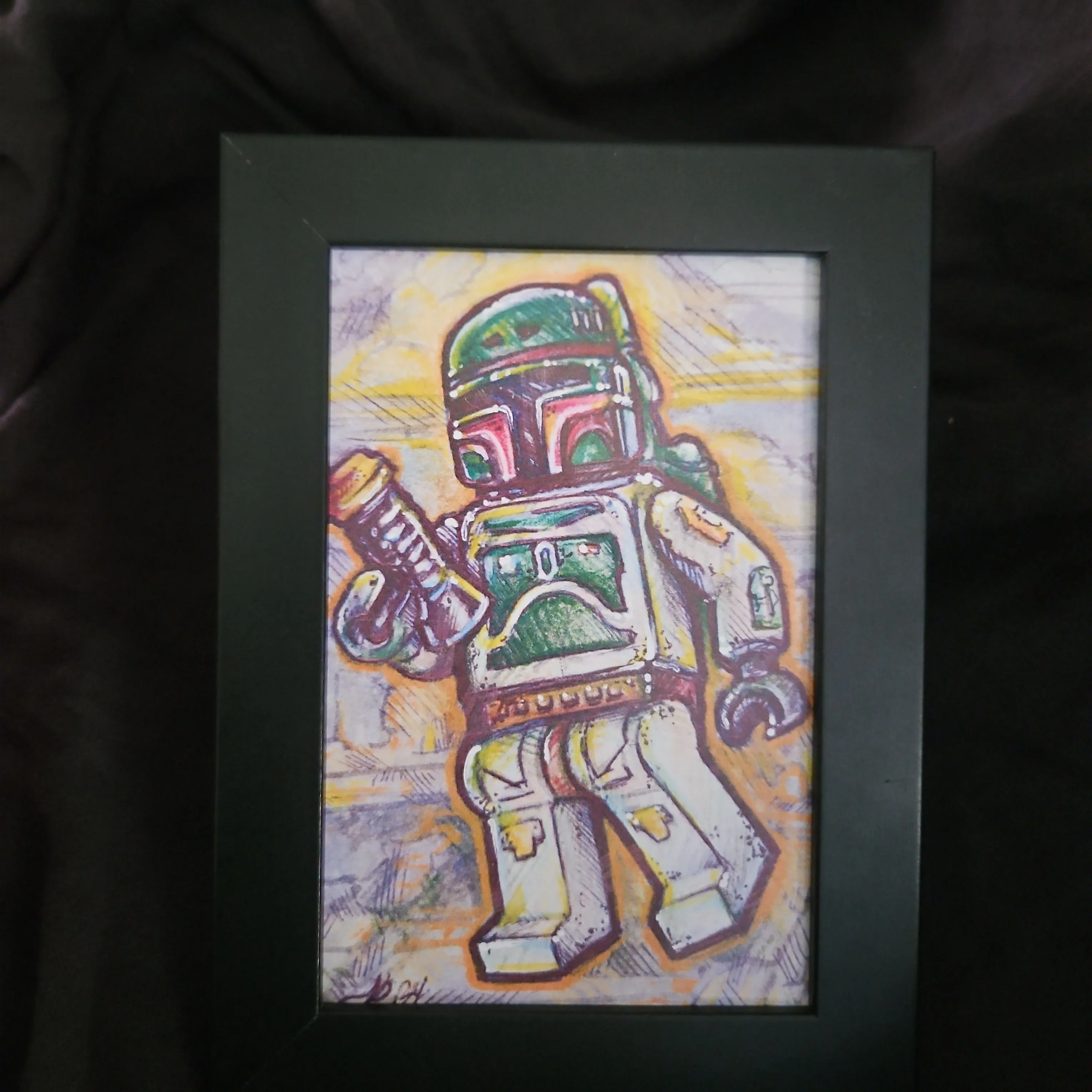 Product image for **PRINT-4×6** "Cloud City Boba" & Frame/Stand. "No Fig"