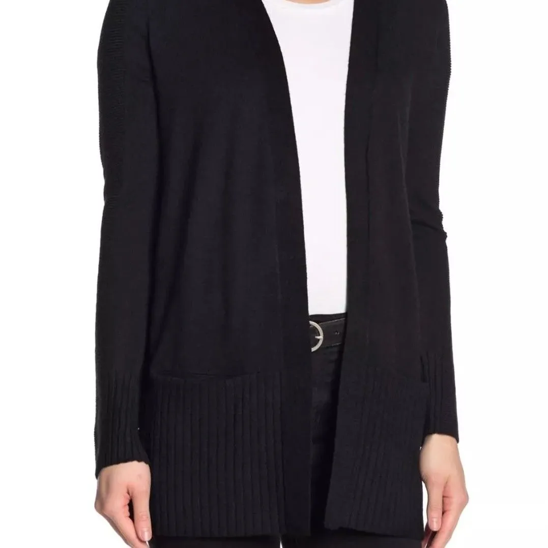 Devotion by Cyrus Women's Ribbed Knit Open Front Cardigan Sweater