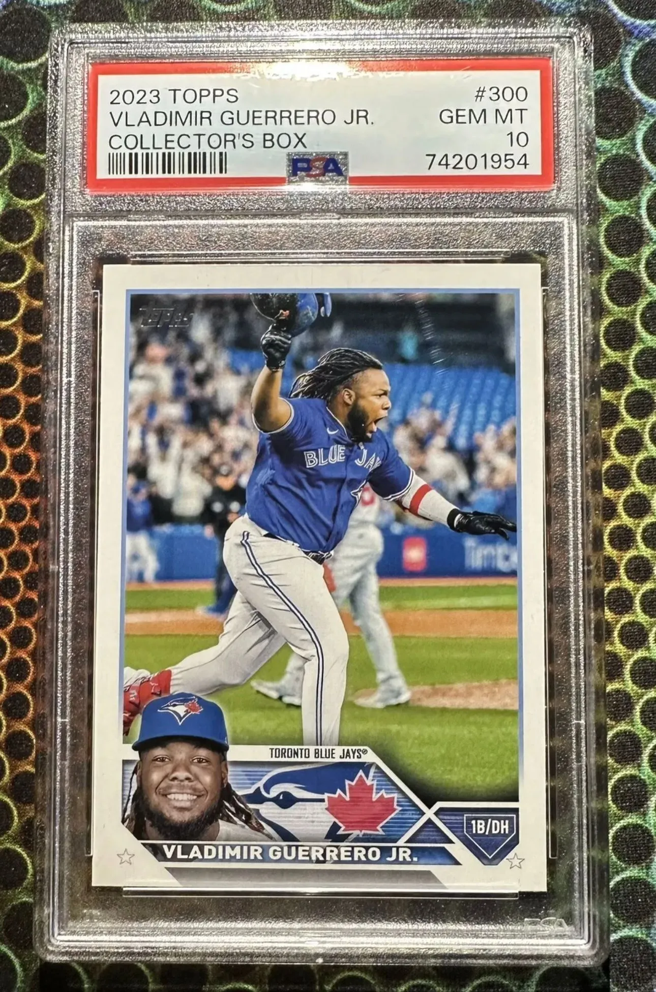 Product image for 2023 Topps Vladimir Guerrero Jr. #300 Collector’s Box PSA 10 GEM MT Blue Jays