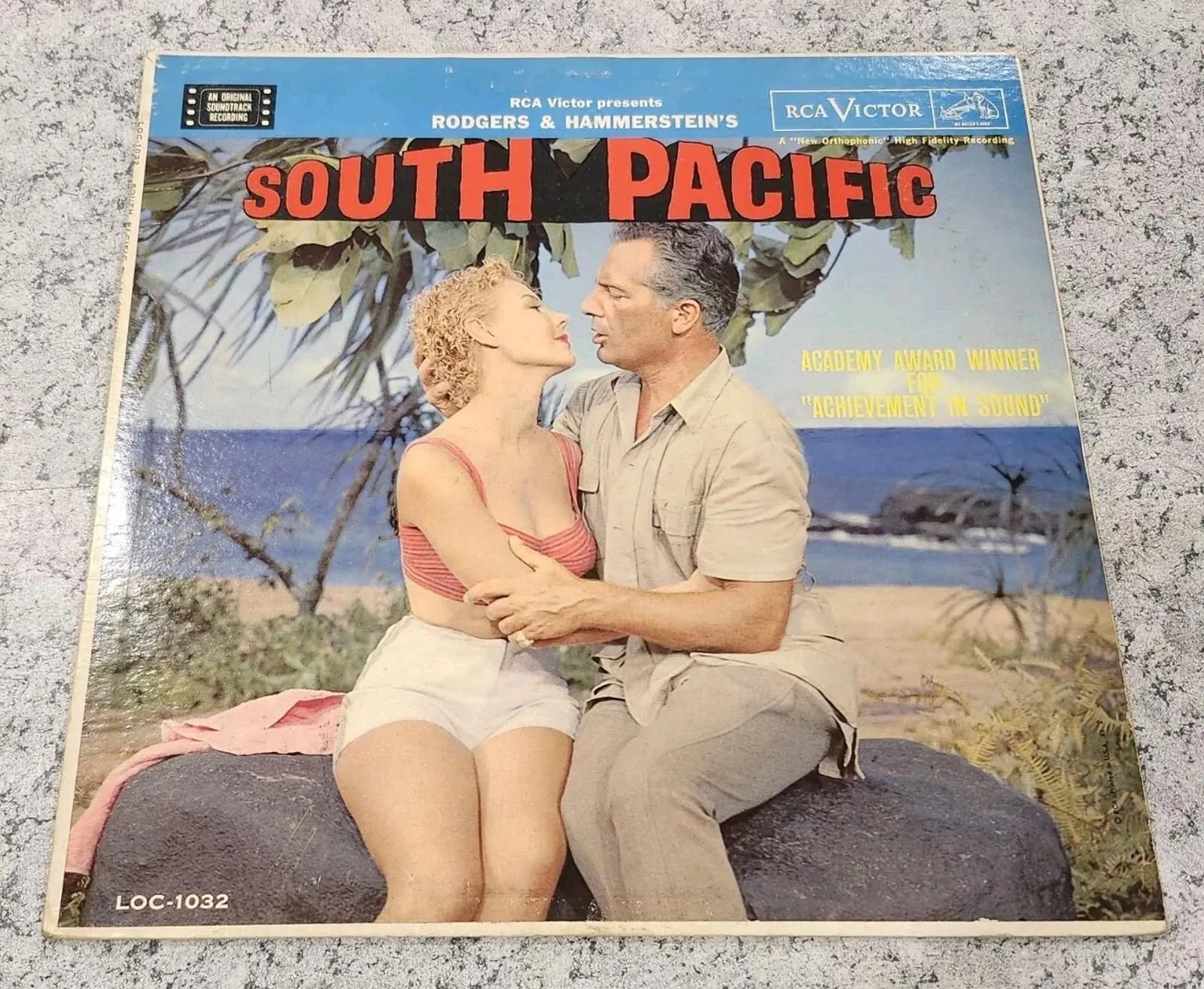 Product image for South Pacific Rodgers & Hammerstein's Soundtrack 33 Record RCA 1958 Vintage Vtg