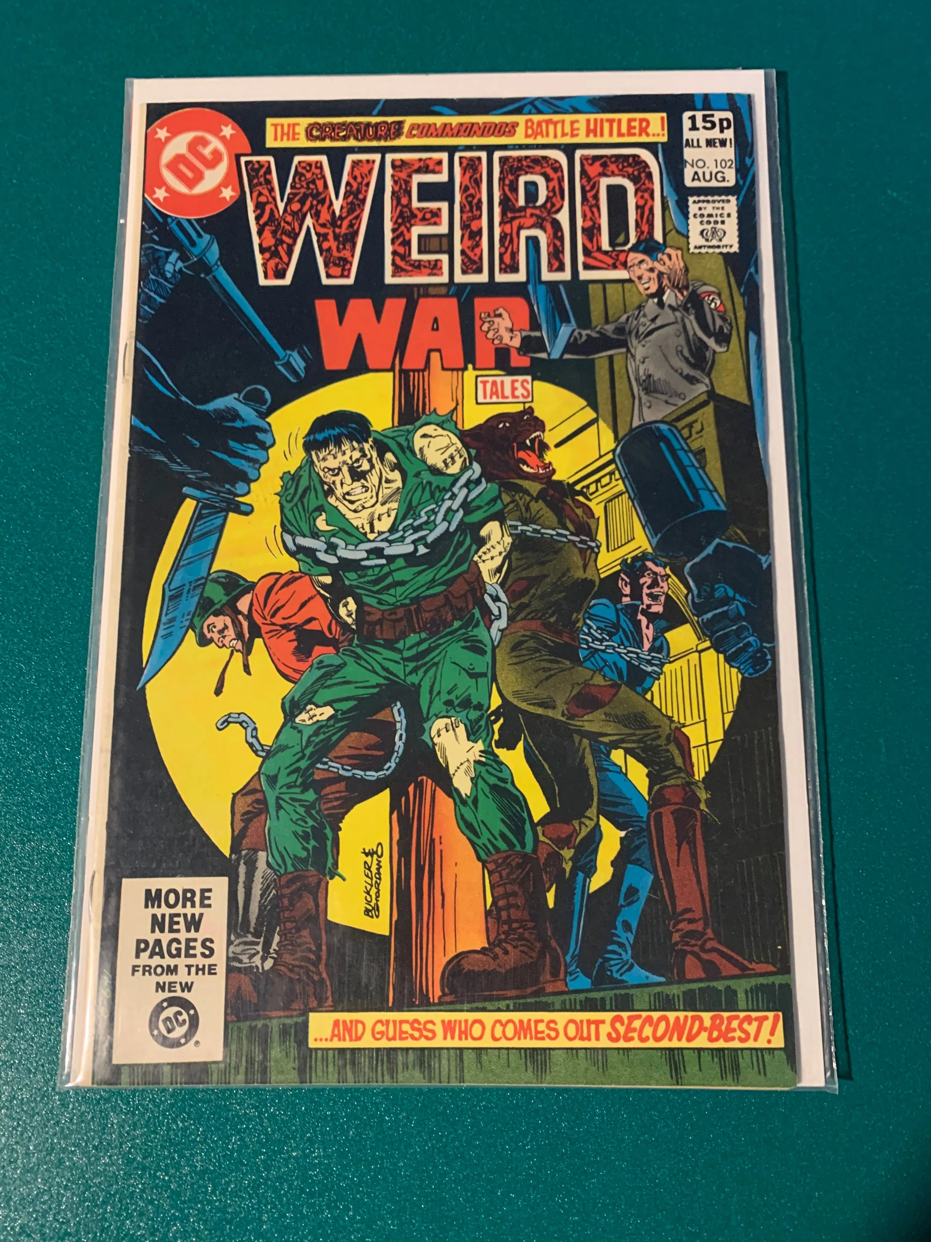 Weird War Tales #102 HITLER COVER, Creature Commandos, DC Comics 1981 ·  Whatnot: Shop, Sell, Connect, image size:3024x4032
