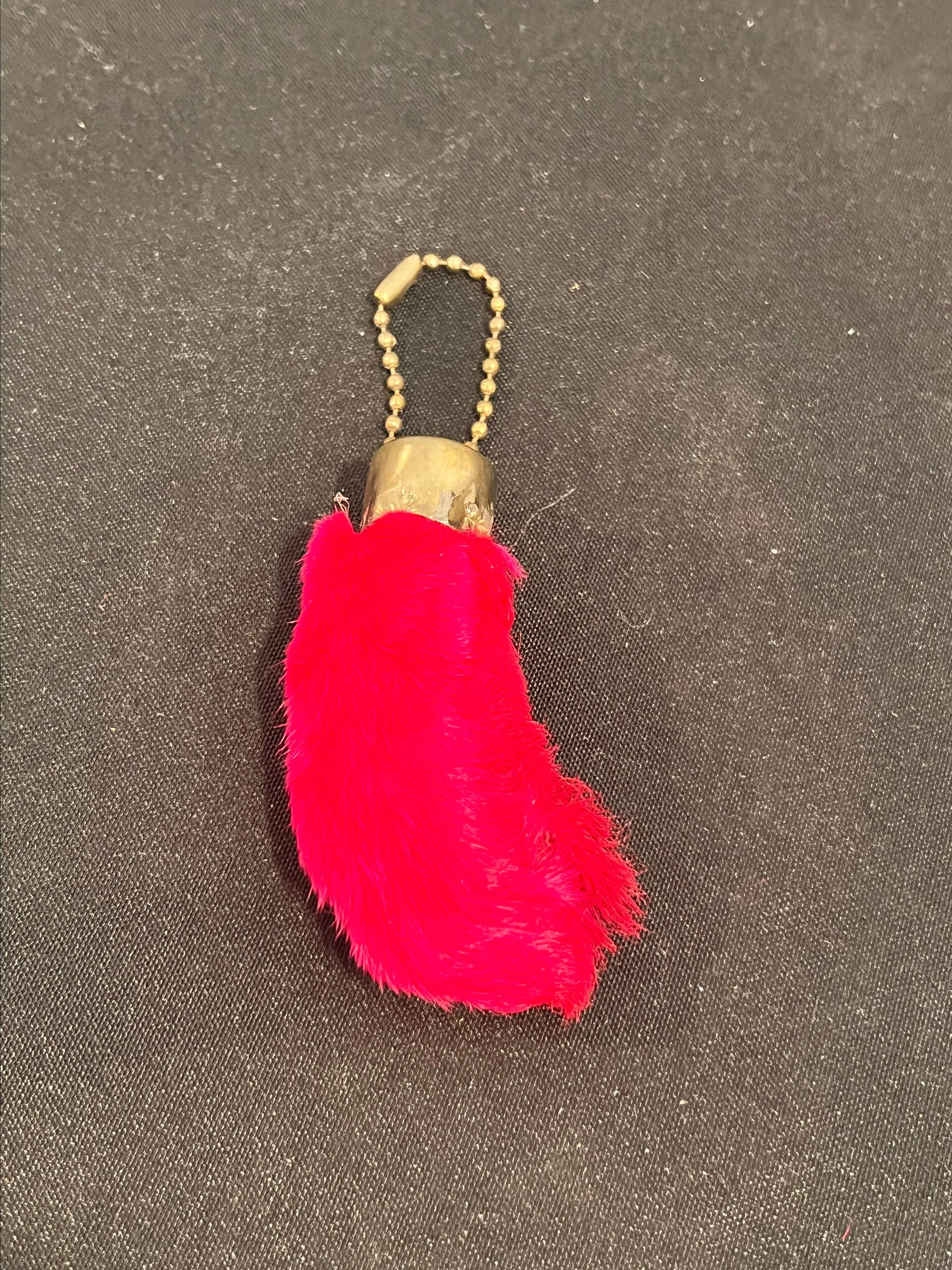 Product image for Pink lucky rabbit foot keychain