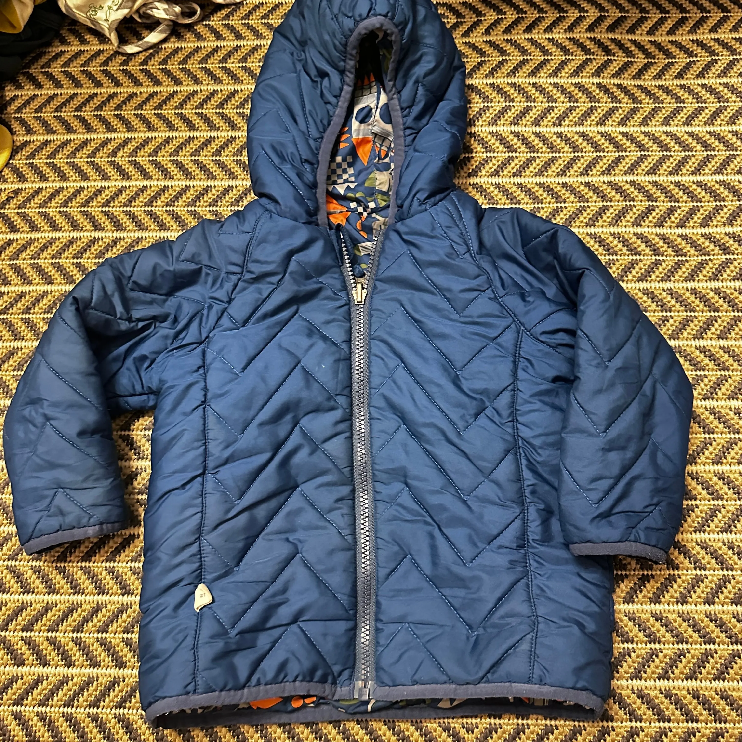 Product image for Box D: 208: 2T Blue winter puff coat jacket snow top