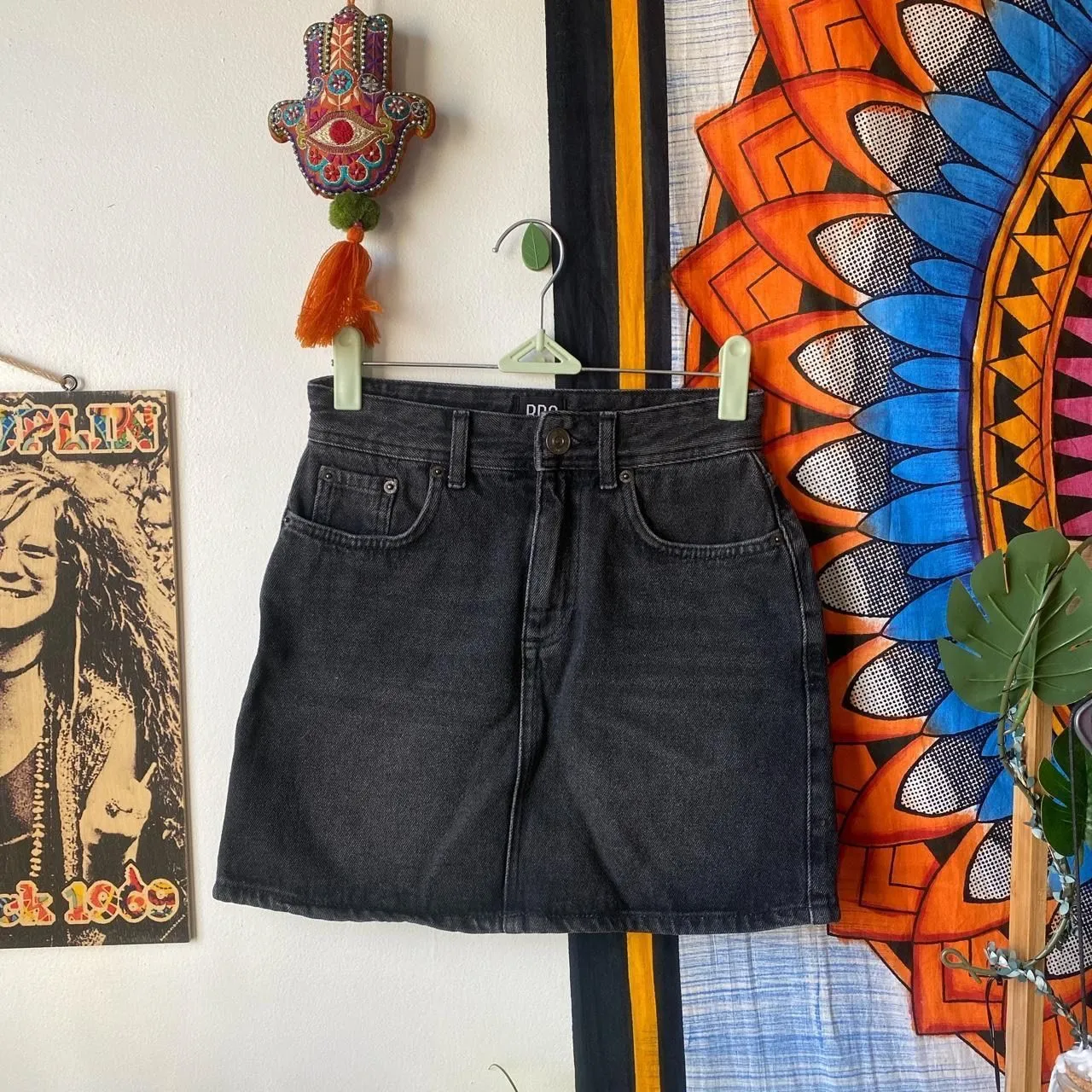 Product image for Urban Outfitters BDG y2k Black Denim mini Skirt Size XS