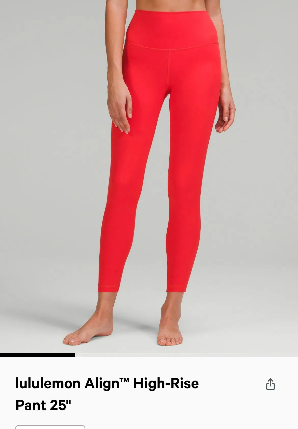 Product image for Lululemon align leggings. 25” love red