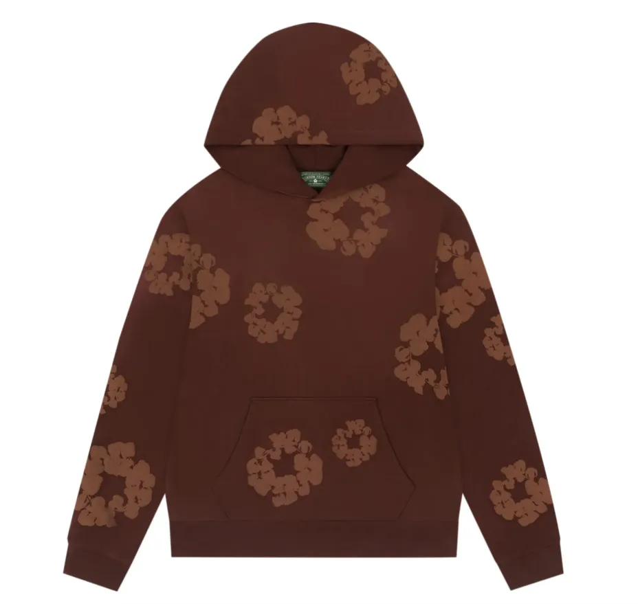 Product image for Denim Tears Cotton Wreath Hoodie Brown Monochrome - size S, M, L, XL, XXL