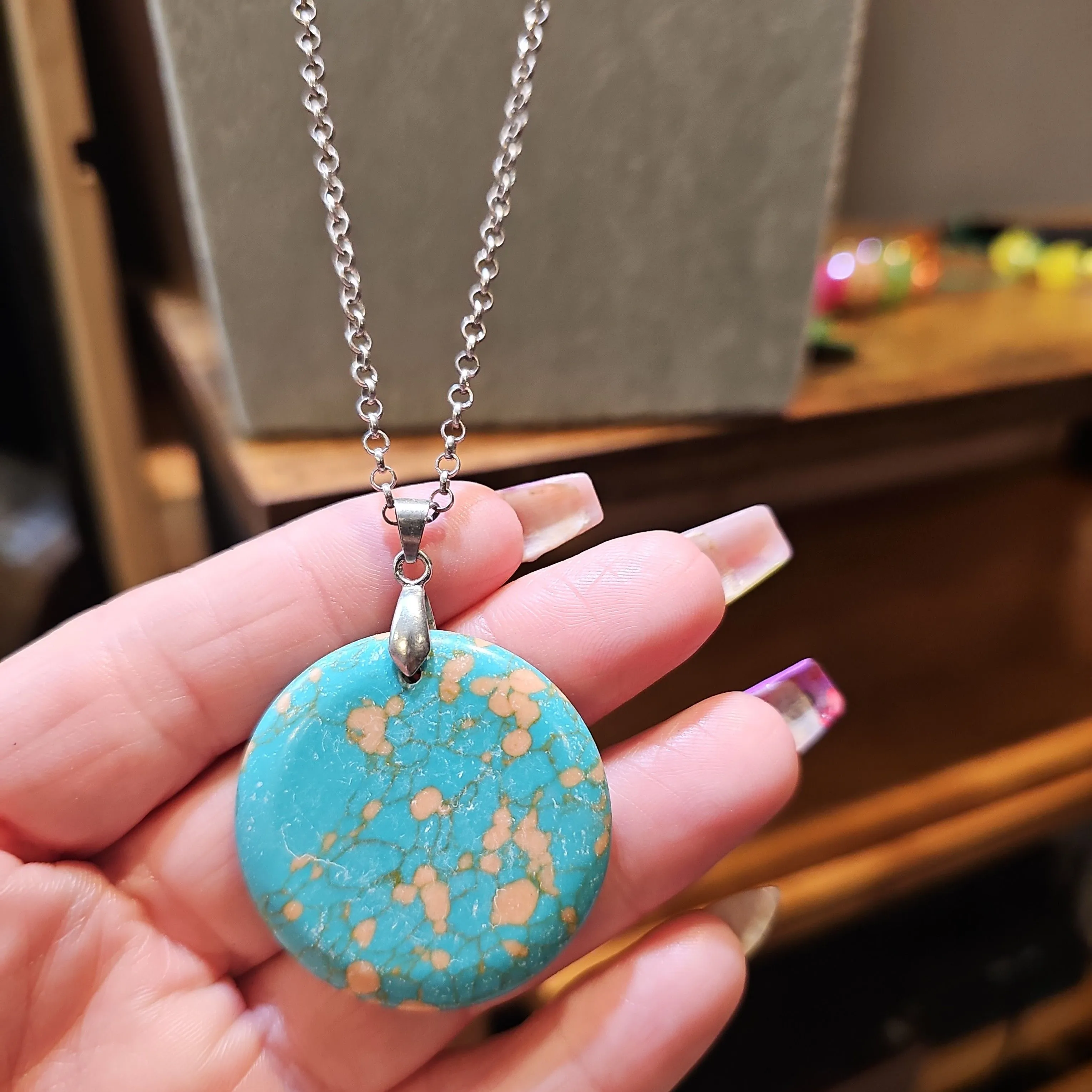 Product image for Turquoise Medallion necklace