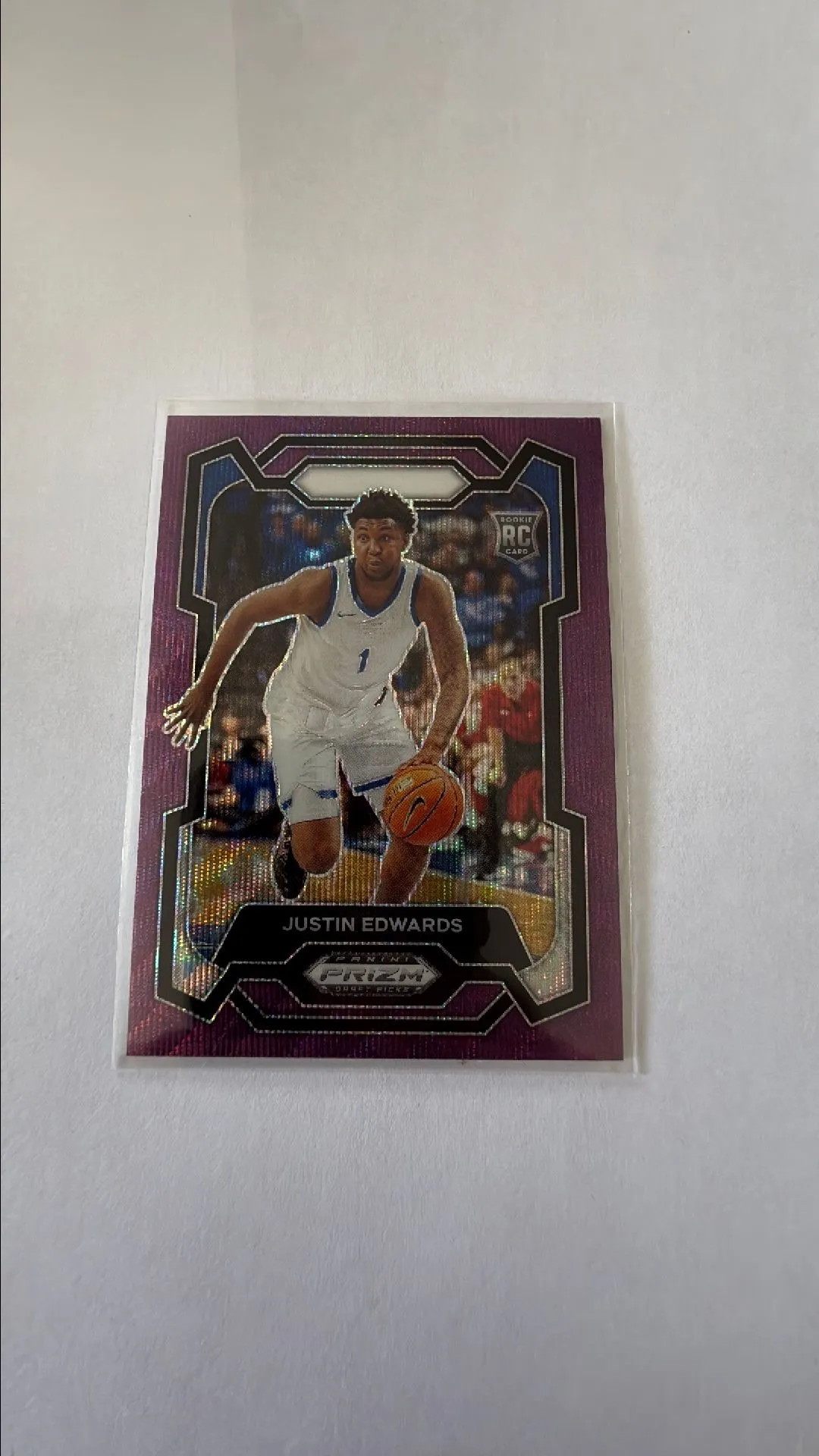 Product image for Justin Edwards [Purple Wave] #25 2024 Prizm Draft Picks