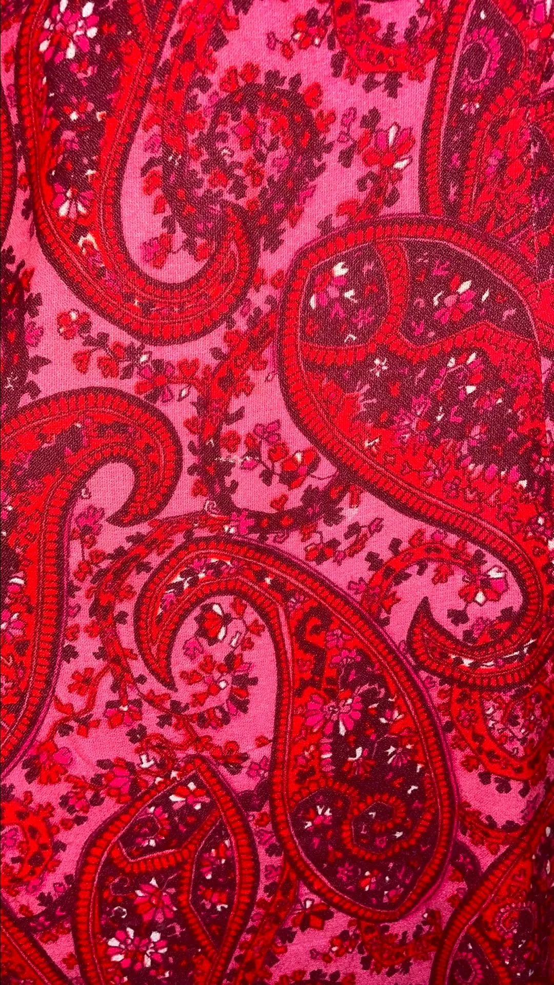 Product image for 1970s Pink Psychedelic Paisley Maxi Dress B 44"