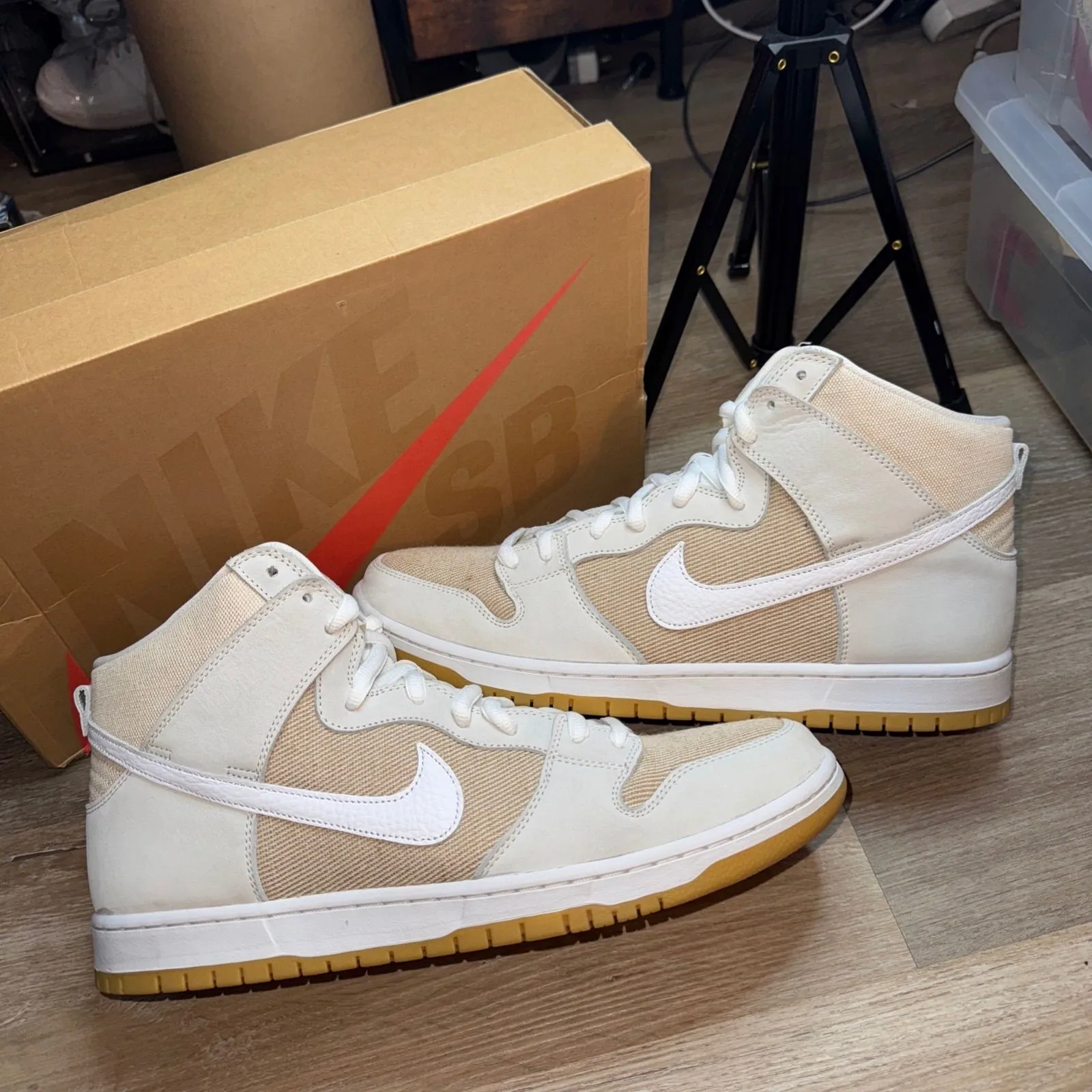 Product image for NIKE SB DUNK HIGH UNBLEACHED SIZE 15