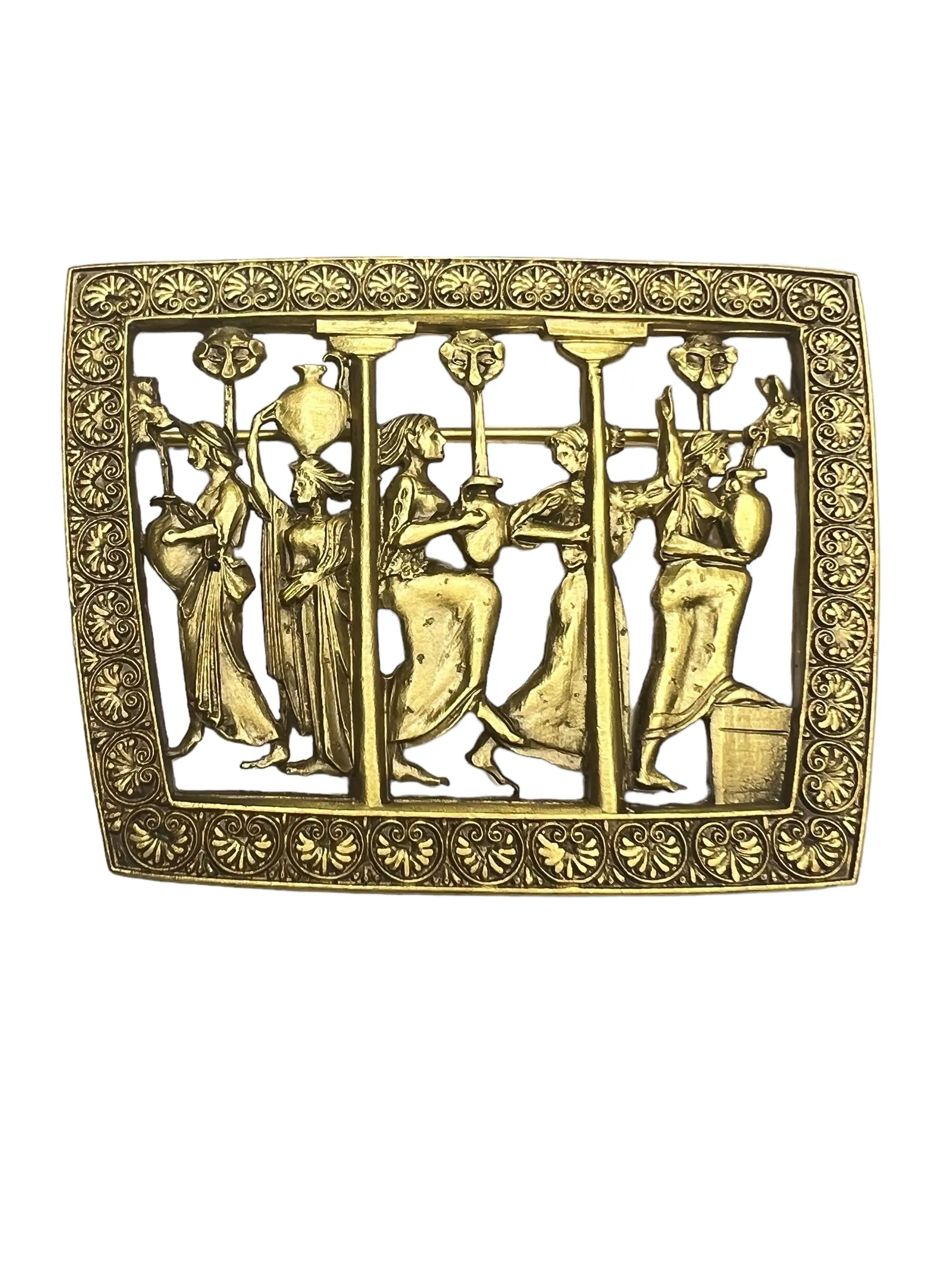 Product image for Vintage Museum of Fine Arts Signed MFA Roman Greek Drama Goddess Vases On Head