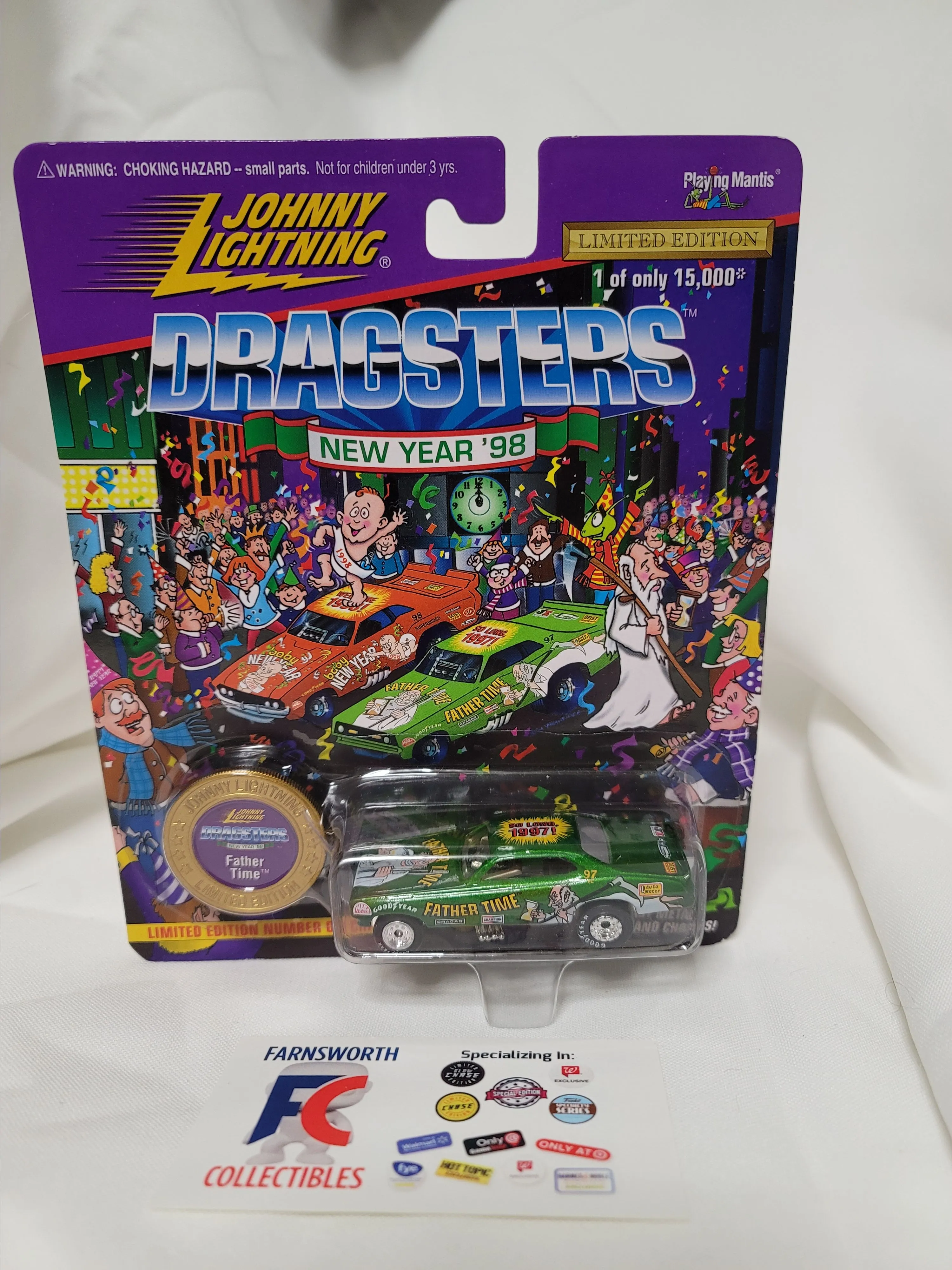 Product image for 1998 Johnny Lightning Dragsters New Year '98 Green 1/64 Baby New Year