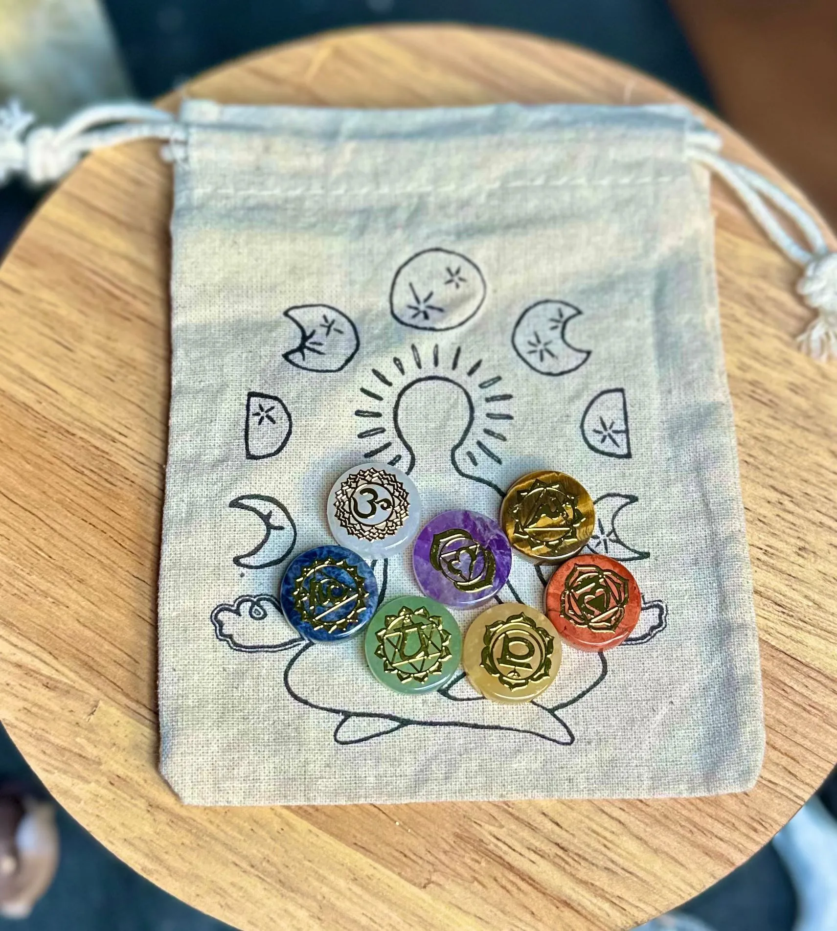 Product image for Chakra stone sets with bag!