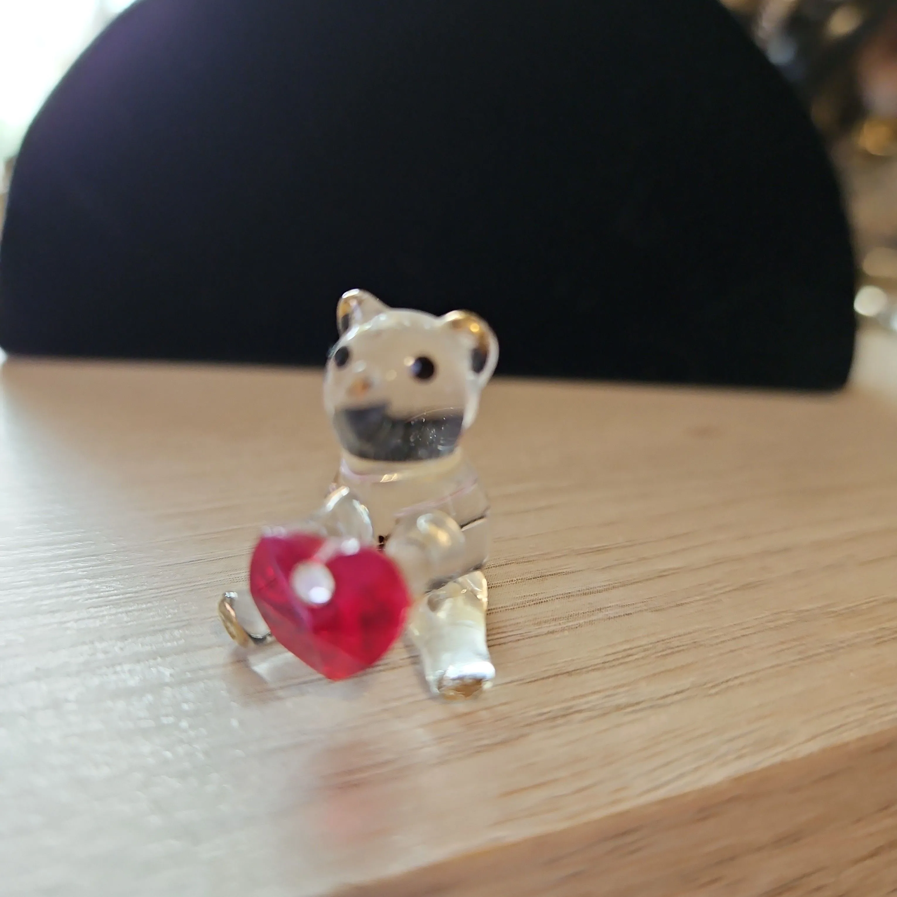 Product image for Crystal Figurine - Tiny Bear with Heart