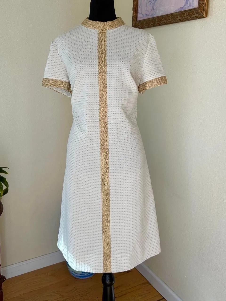Product image for 56. 1960s lurex textured empire dress