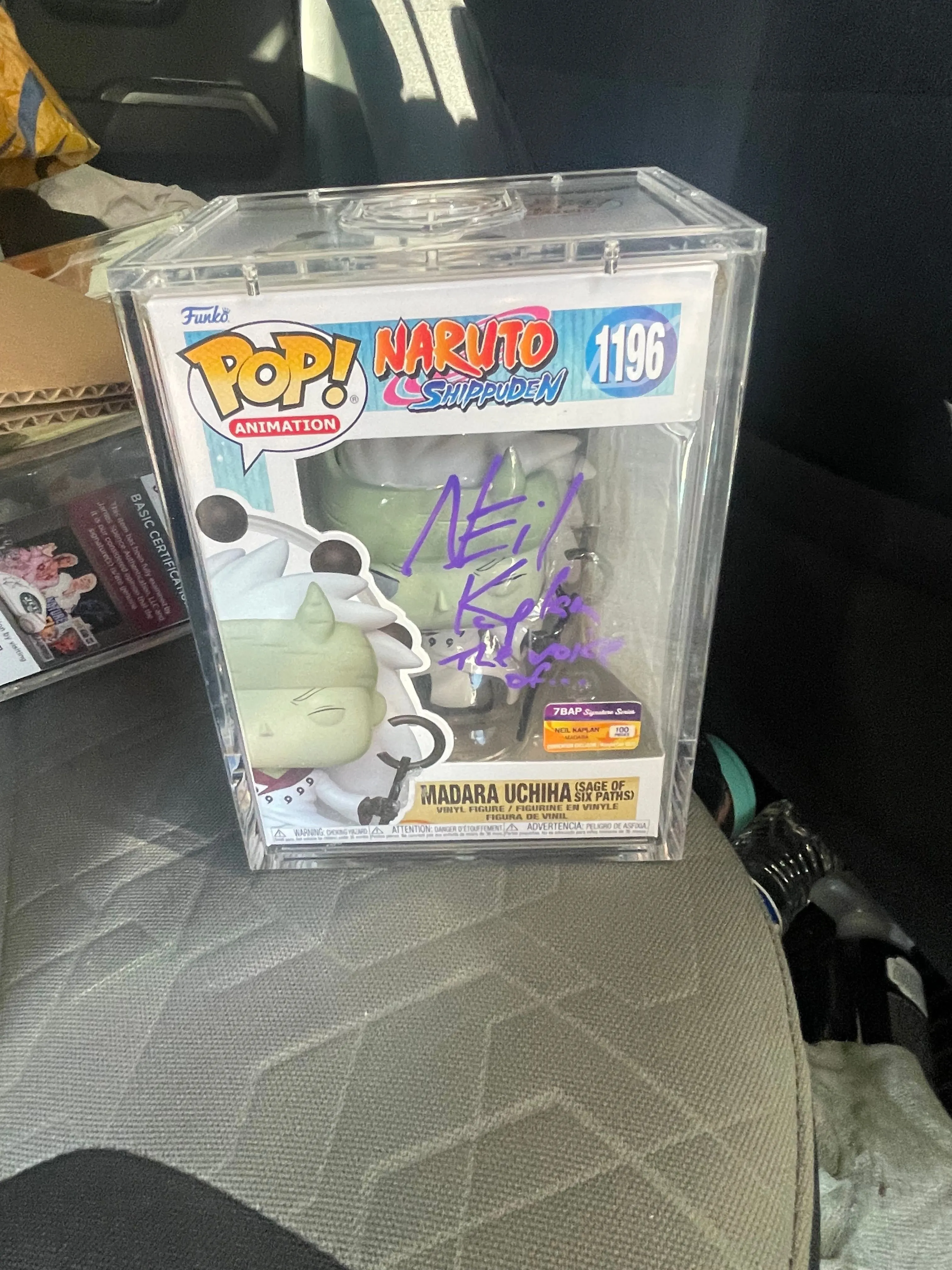 Product image for Madara Uchiha signed Funko by voice actor