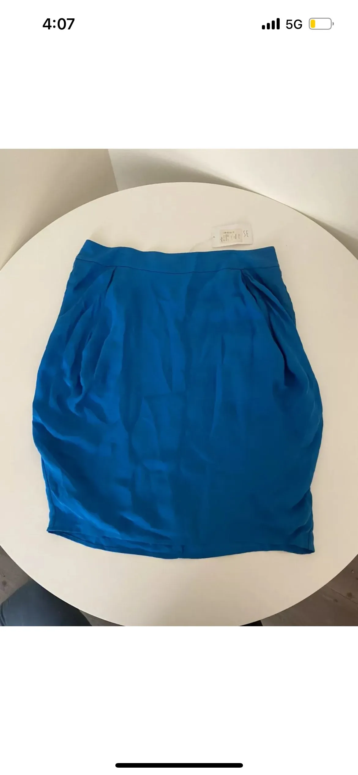 Product image for TSE Blue Silk Skirt , Size 10