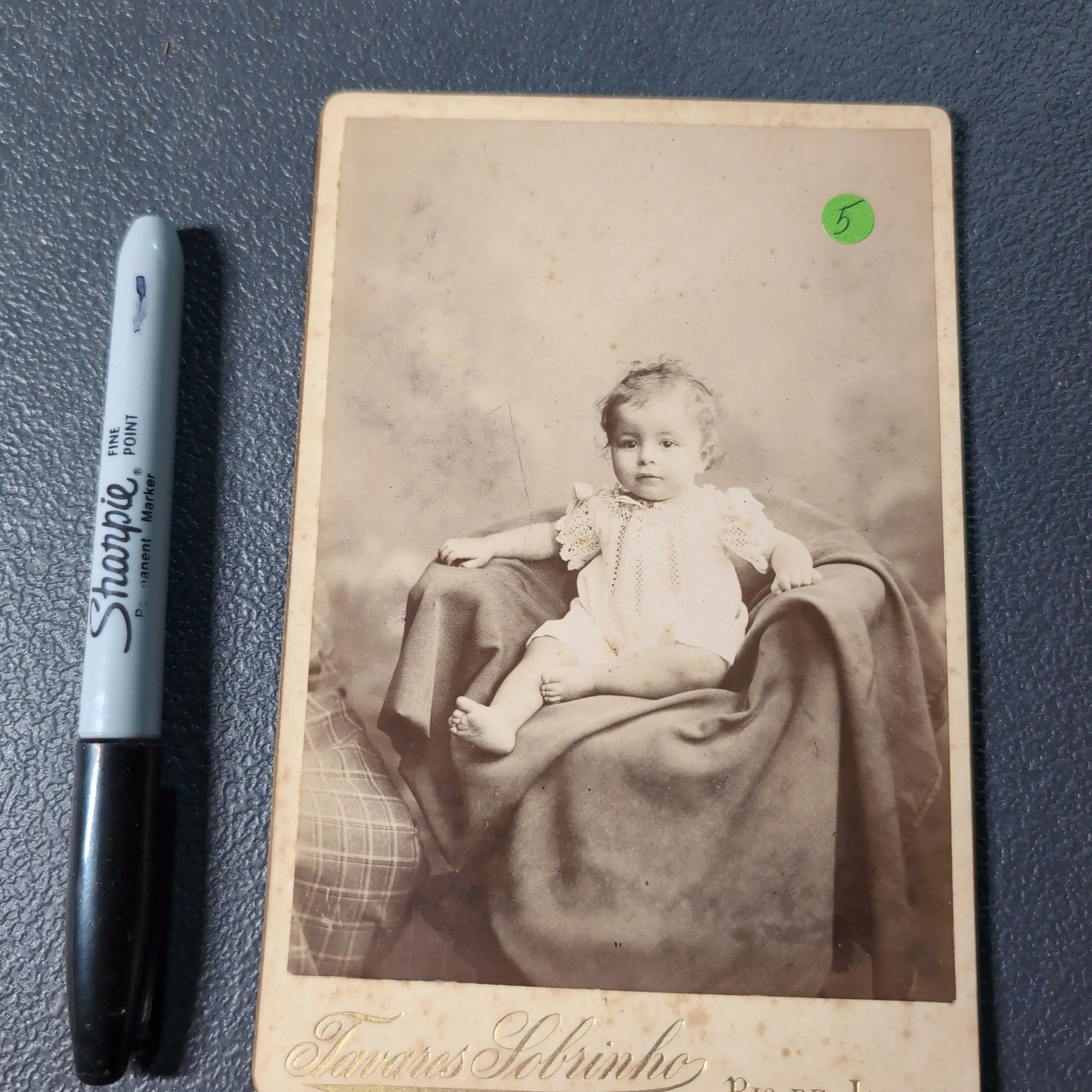 Product image for Large Antique Brazilian CDV Carte de Visite Cabinet Card Baby