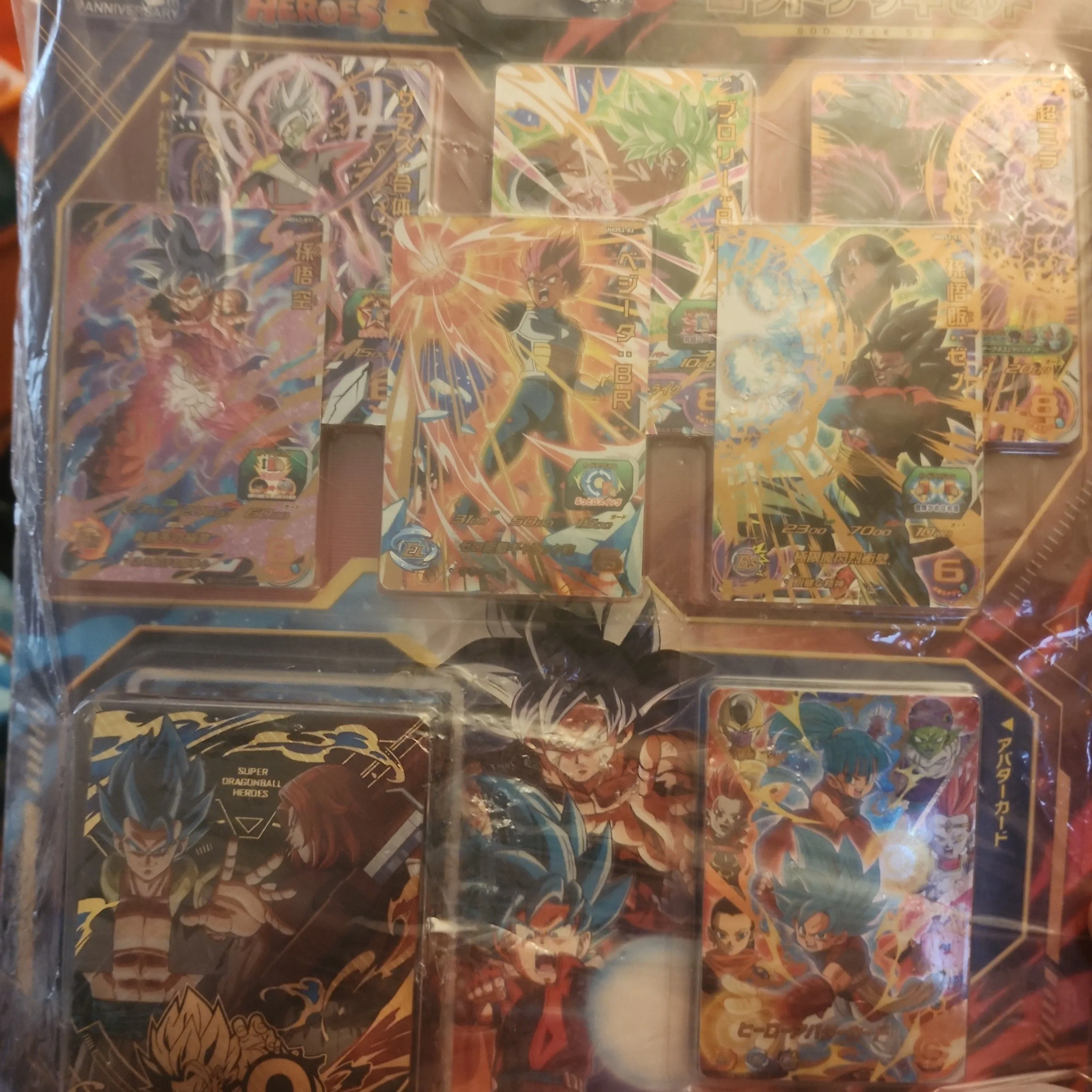 Product image for dbz heroes 9 anniversary  god deck set