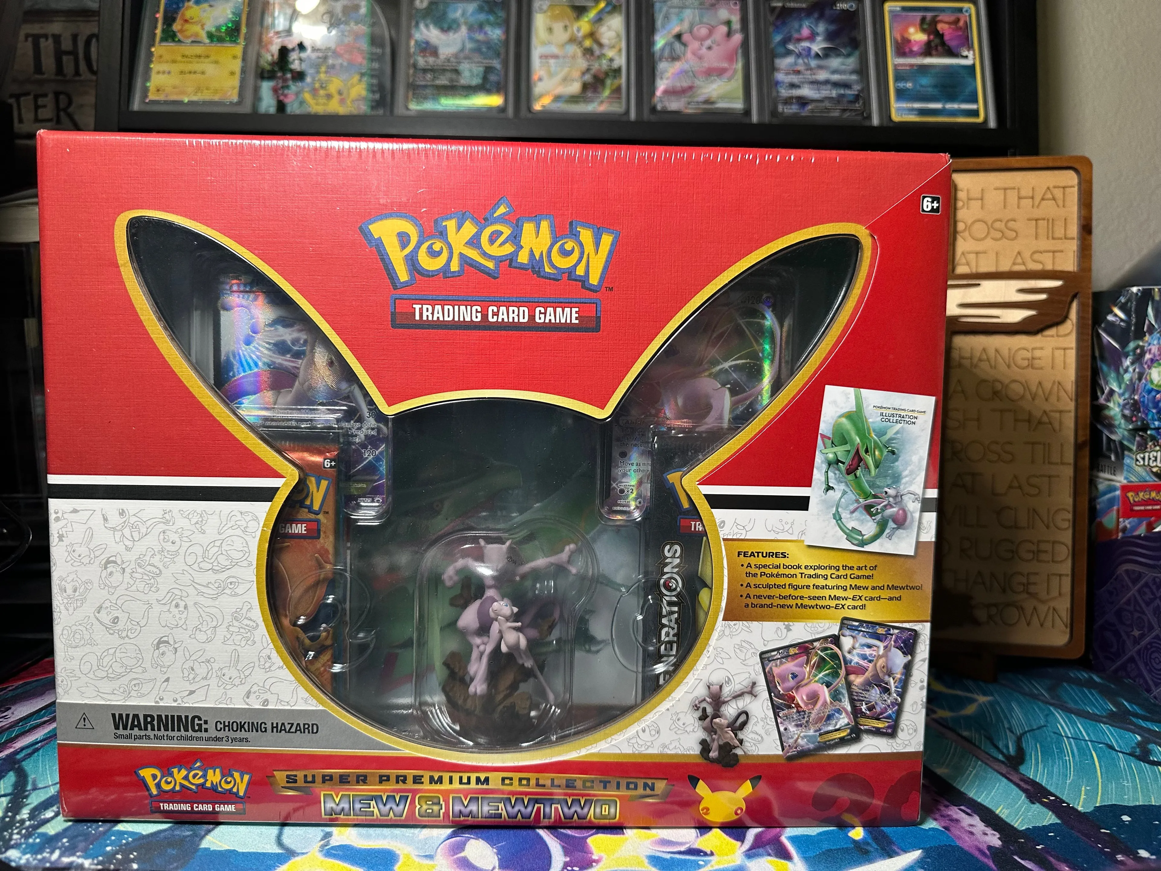 Product image for Pokemon Mew and Mewtwo Super Premium Collection Box Sealed