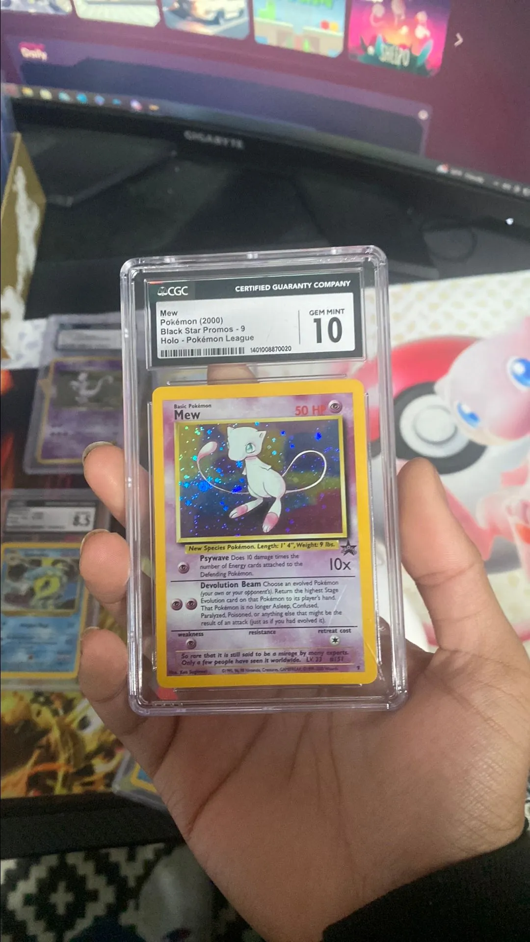 Product image for Mew Black Star Promo Holo WOTC CGC 10