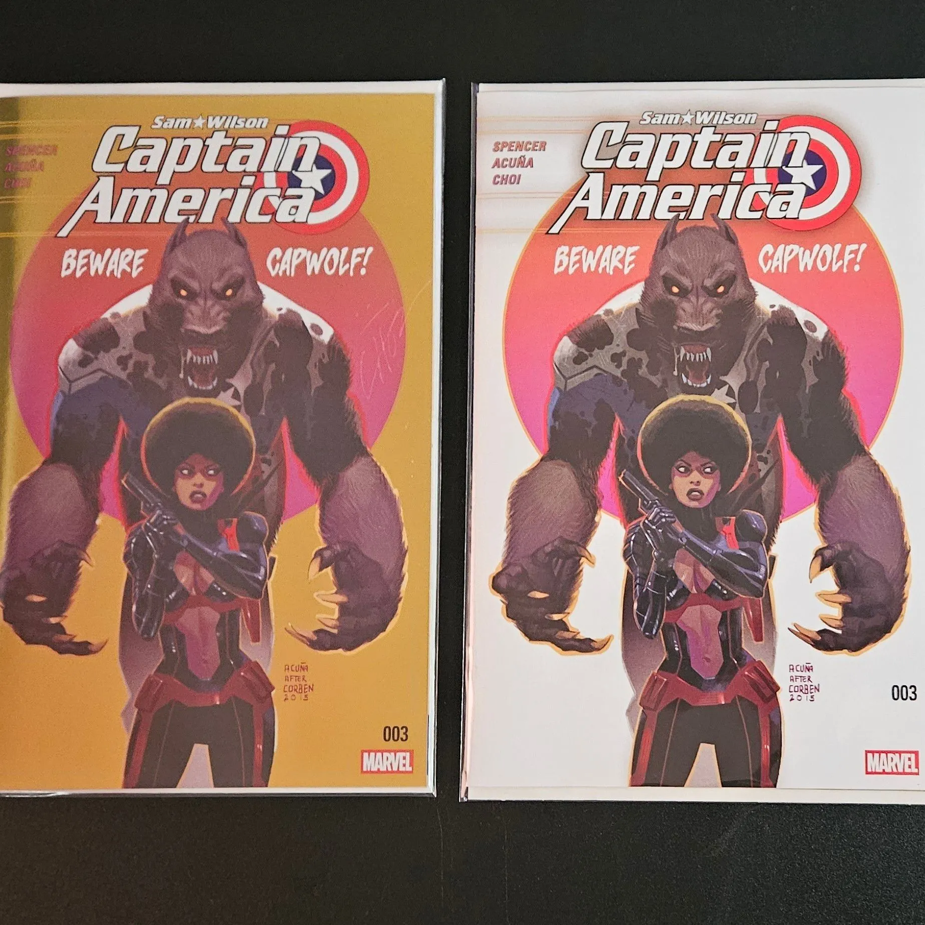 Product image for Captain America Sam Wilson #3🔥1st Joaquinn Torres Mike Choi signed Gold foil